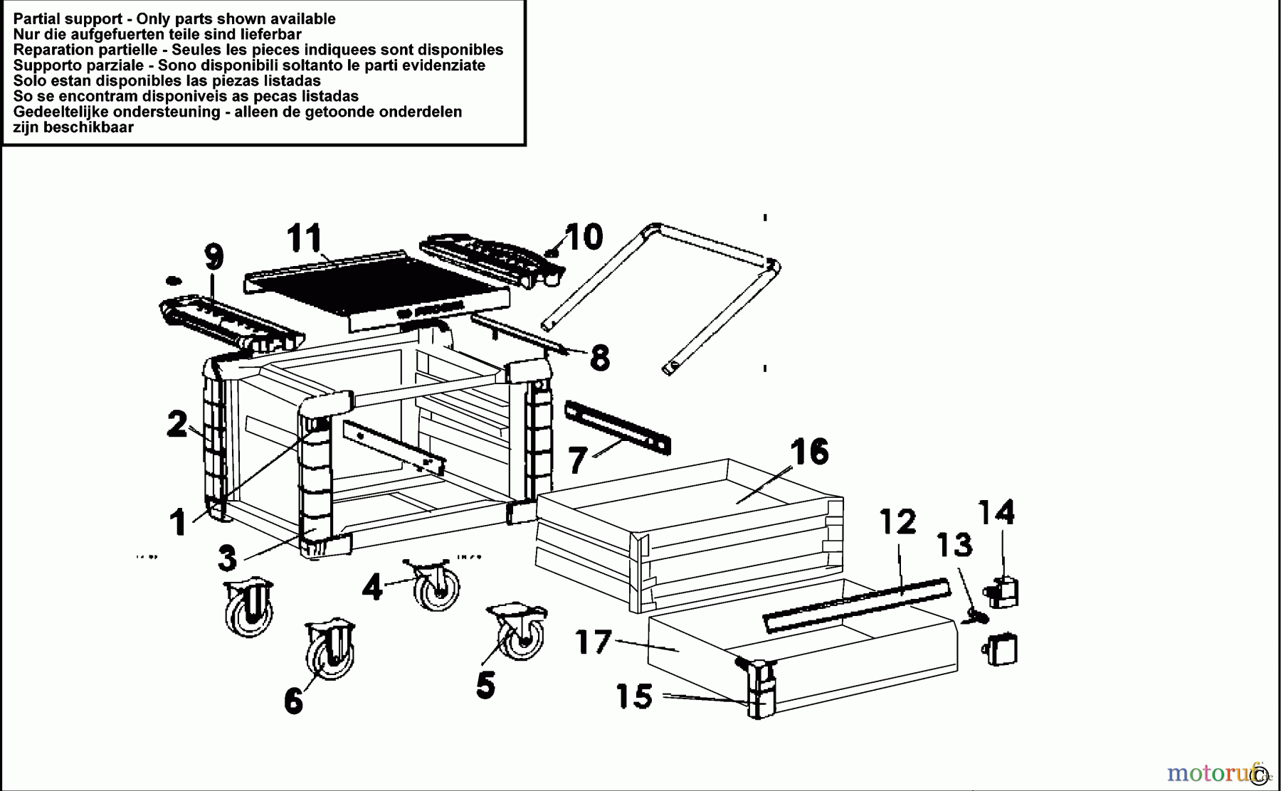 FACOM STORAGE WERKSTATTWAGEN JET.CR4M3 Seite 1