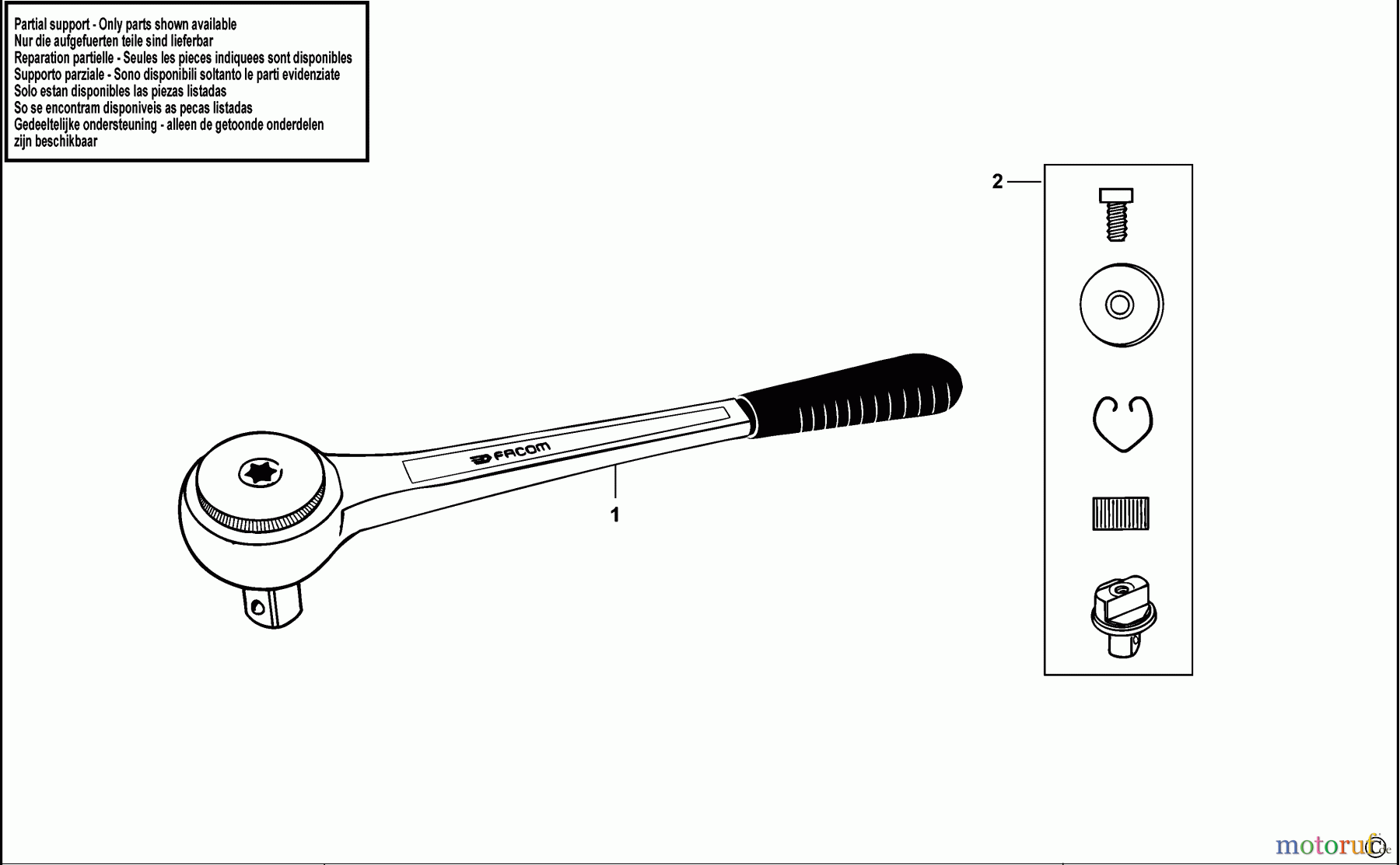 FACOM WRENCHES RATSCHE S.153A Seite 1