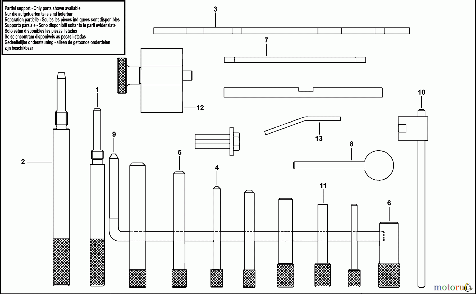 FACOM AUTOMOTIVE TOOLS ZÜNDEINSTELLUNGSSATZ DT.FORD-D1 Seite 1