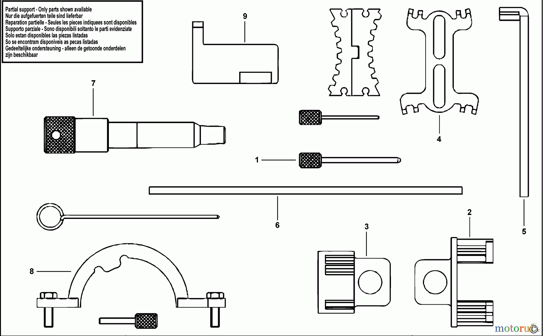 FACOM AUTOMOTIVE TOOLS ZÜNDEINSTELLUNGSSATZ DT.OPEL-P1 Seite 1