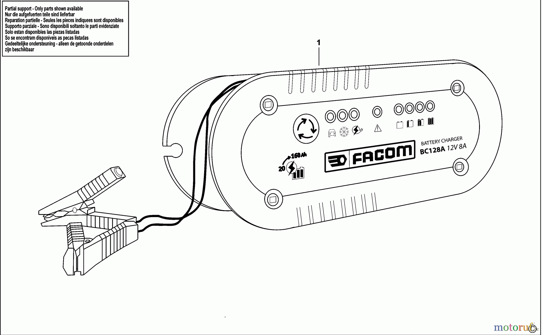 FACOM AUTOMOTIVE TOOLS SICHERHEITS-STARTHILFE BC128A Seite 1
