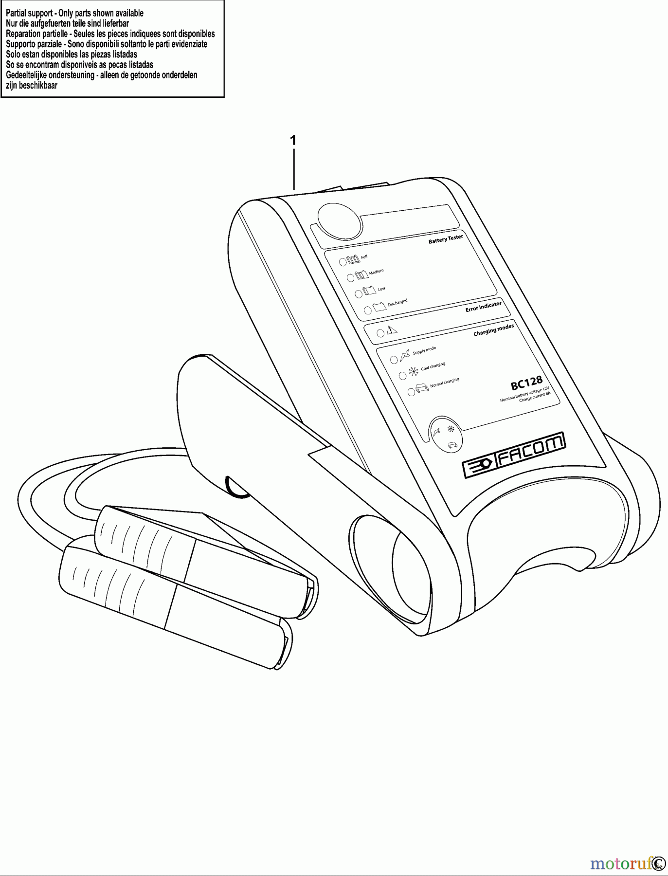 FACOM AUTOMOTIVE TOOLS SICHERHEITS-STARTHILFE BC128 Seite 1