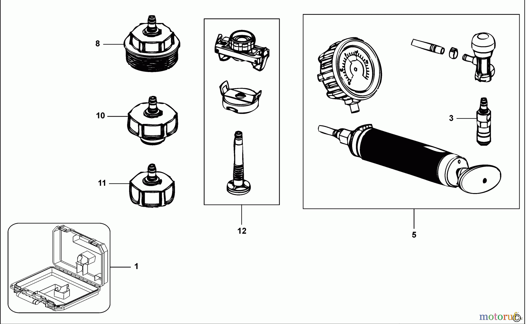 USAG AUTOMOTIVE TOOLS KÜHLERDRUCKPRÜFGERÄT 1510 N Seite 1