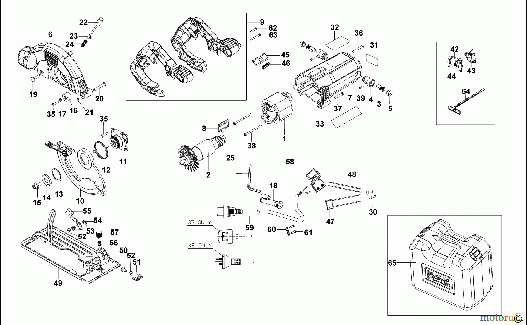 BLACK+DECKER INNENAUSSTATTUNG SÄGE KREISSGE CS1250K Seite 1
