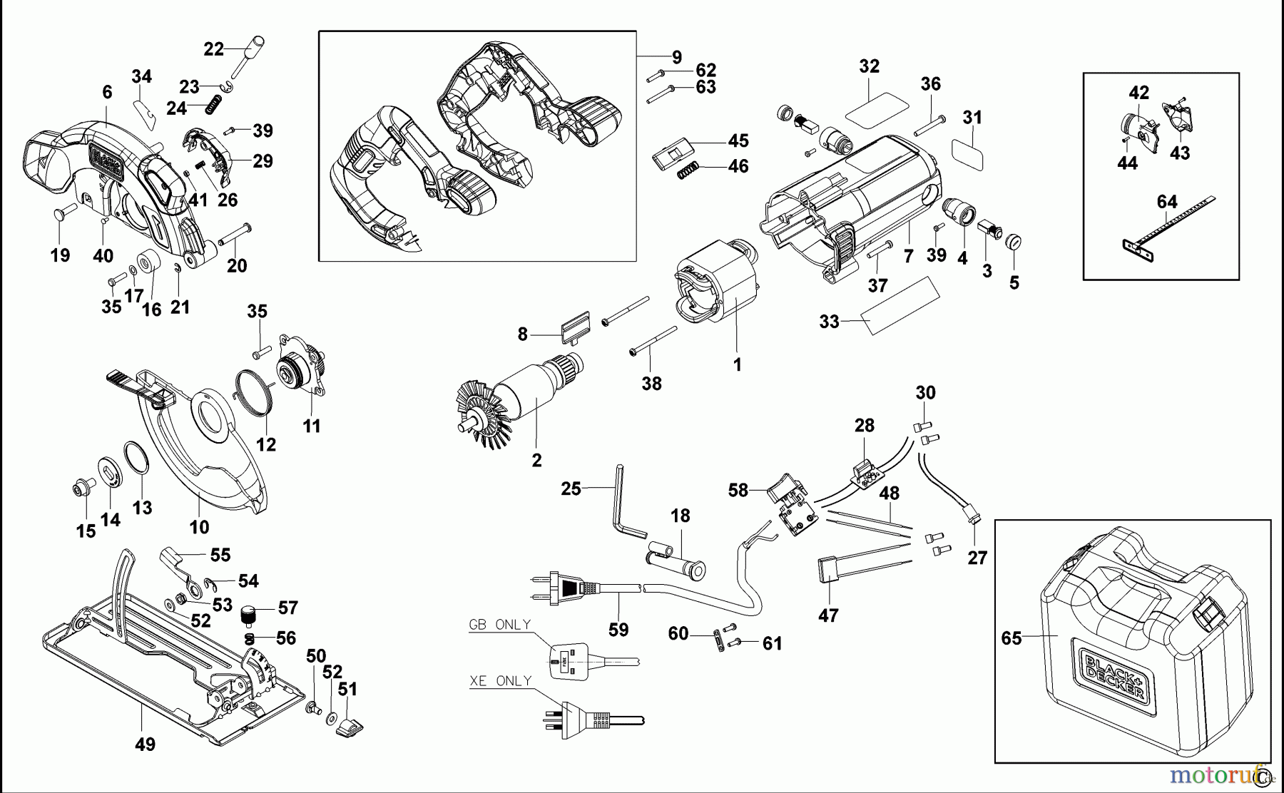 BLACK+DECKER INNENAUSSTATTUNG SÄGE KREISSGE CS1250KL Seite 1