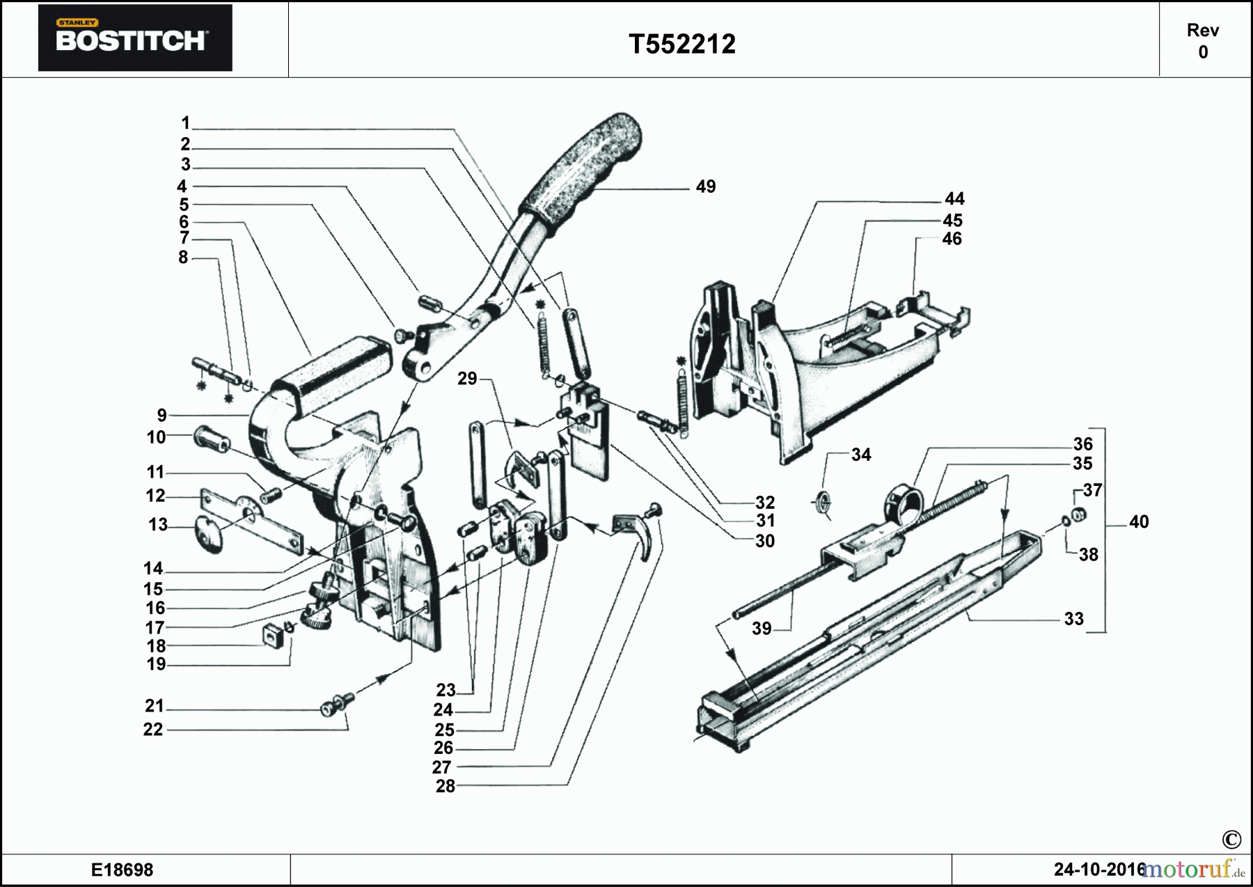 BOSTITCH CARTON SEALER CARTON SEALERS T552212 Seite 1