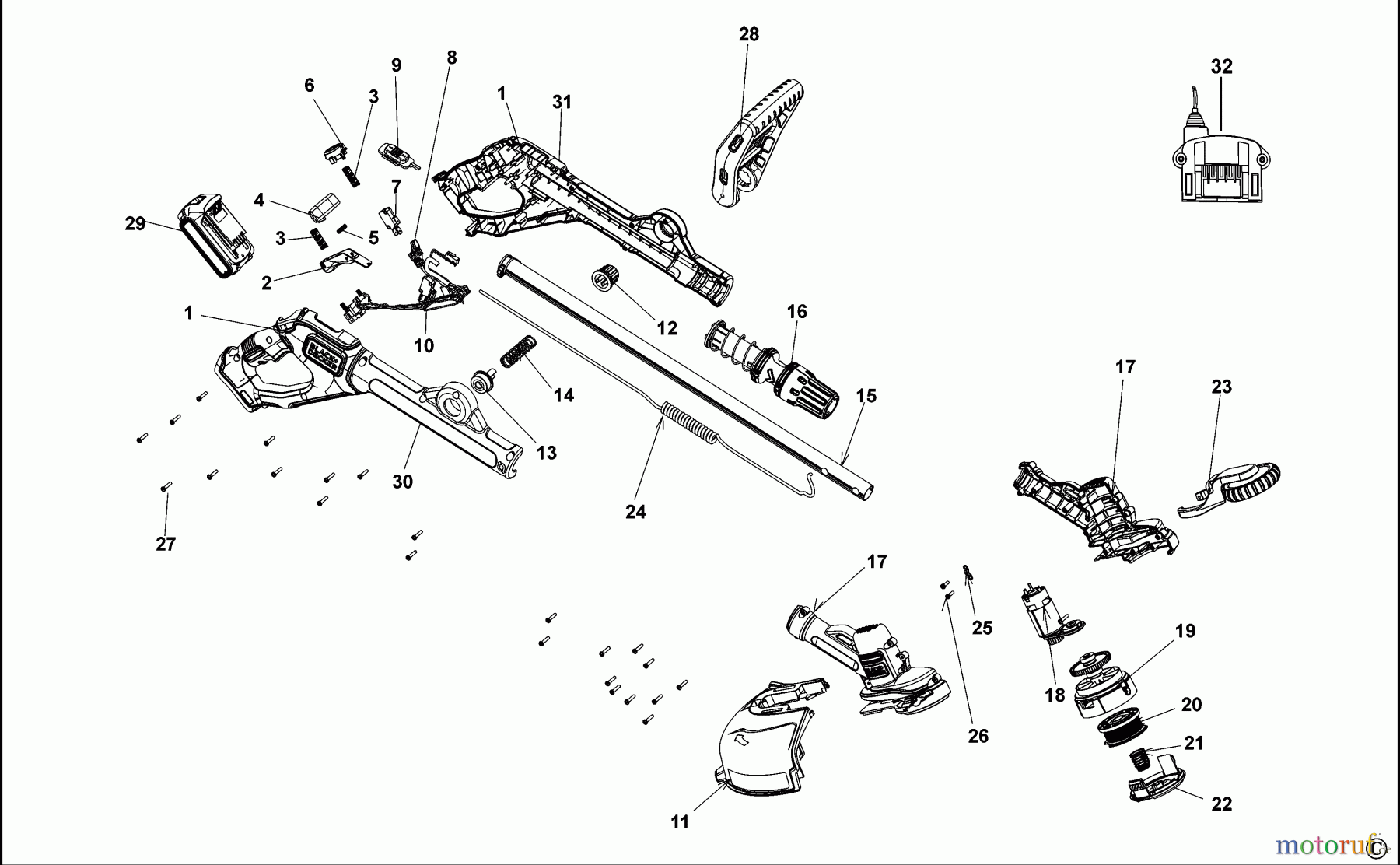 BLACK+DECKER AUSSERHALB HECKENSCHEREN, FADENTRIMMER, SCHEREN RASENTRIMMER STC1820PST Seite 1
