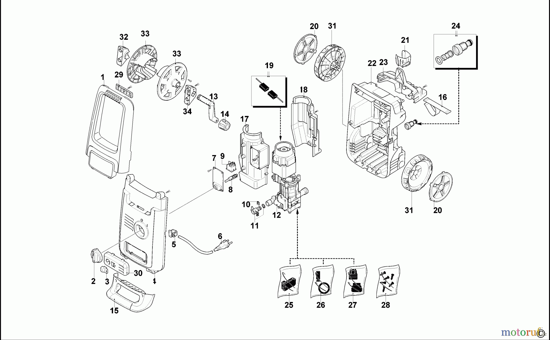  BLACK+DECKER AUSSERHALB HOCHDRUCKREINIGER, PUMPEN, KOMPRESSOREN, GENERATOREN HOCHDRUCKREINIGER BXPW1700PE Seite 1