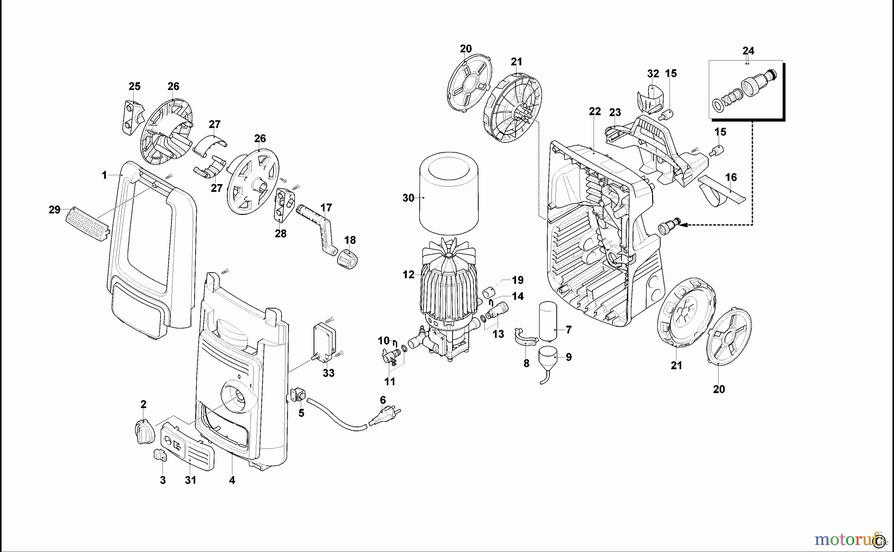  BLACK+DECKER AUSSERHALB HOCHDRUCKREINIGER, PUMPEN, KOMPRESSOREN, GENERATOREN HOCHDRUCKREINIGER BXPW1900PE Seite 1