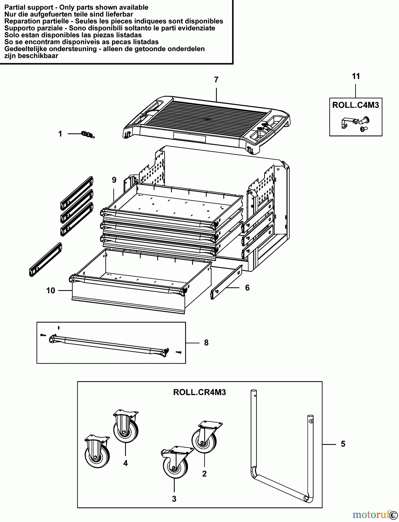 USAG STORAGE WORKCENTRES WERKSTATTWAGEN 516 SP4V Seite 1