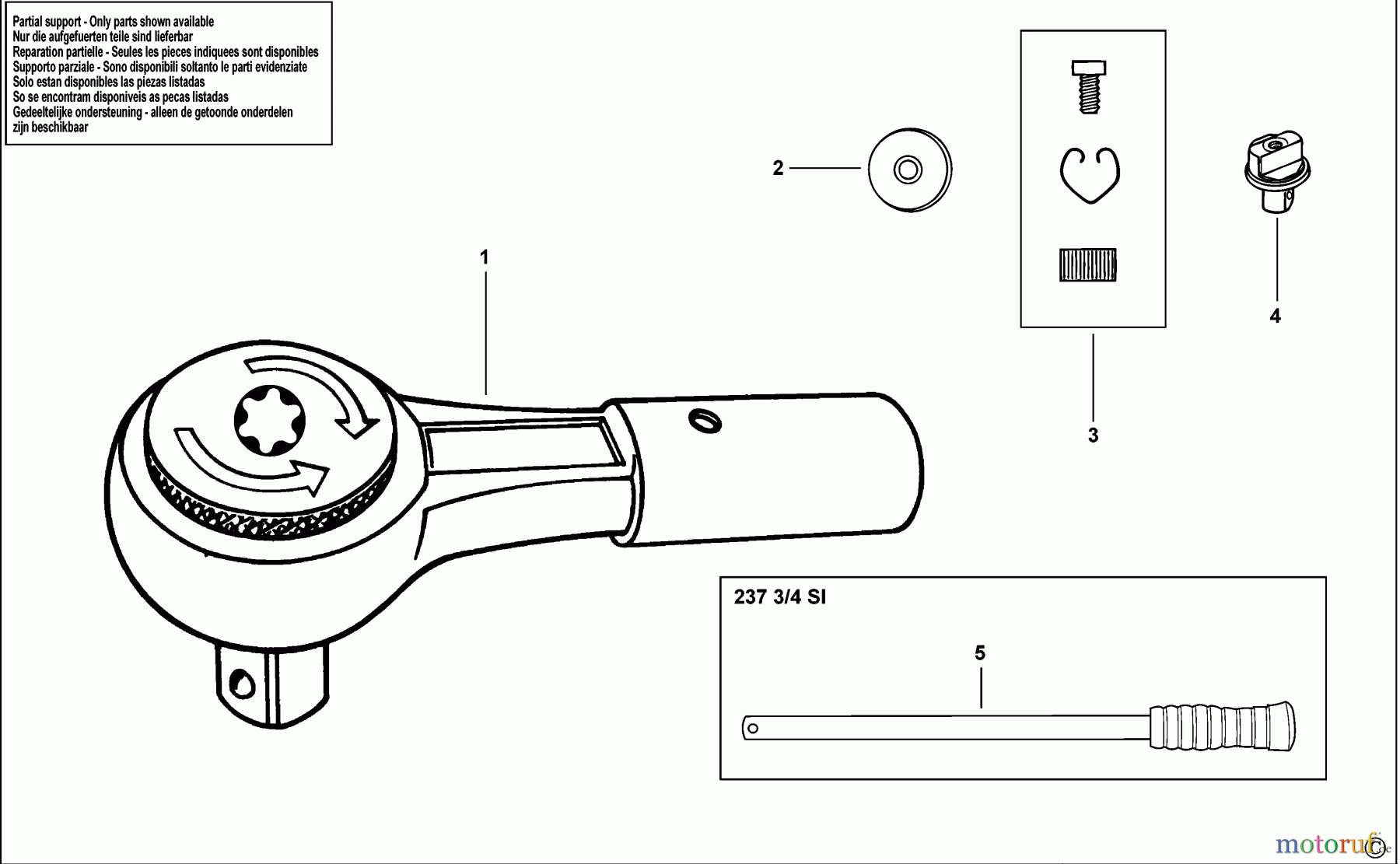 USAG WRENCHES RATCHETS RATSCHE 237 A 3/4 Seite 1