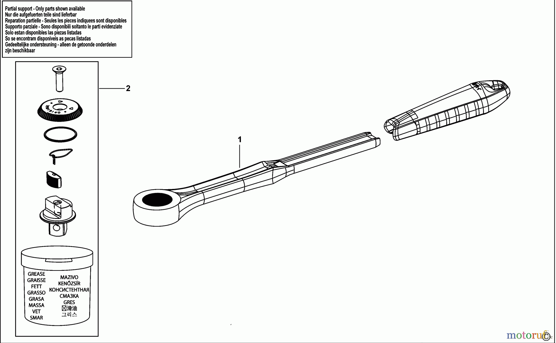 FACOM WRENCHES RATSCHE J.161B Seite 1