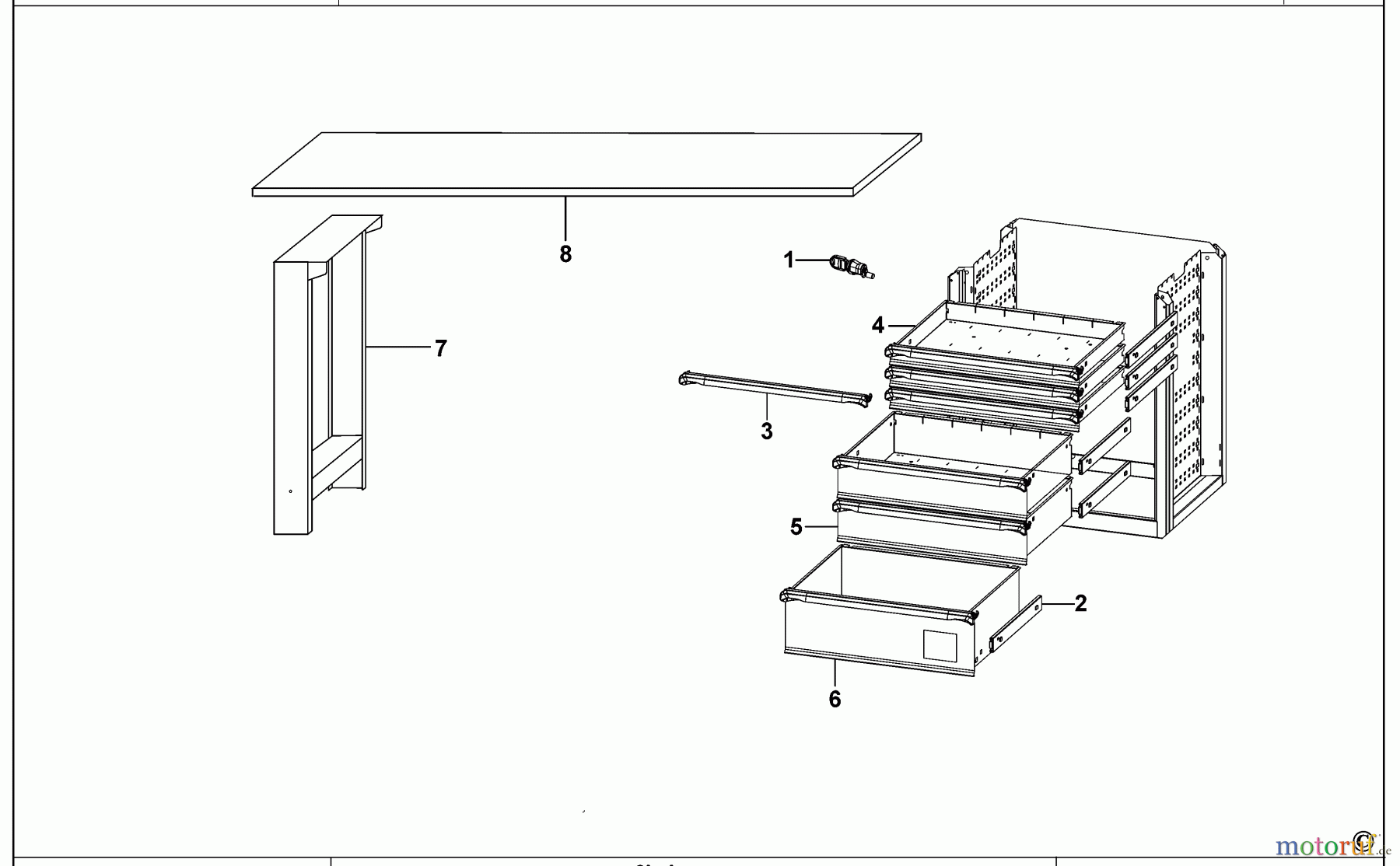 USAG STORAGE WORKCENTRES TISCH 516 SPC1 Seite 1