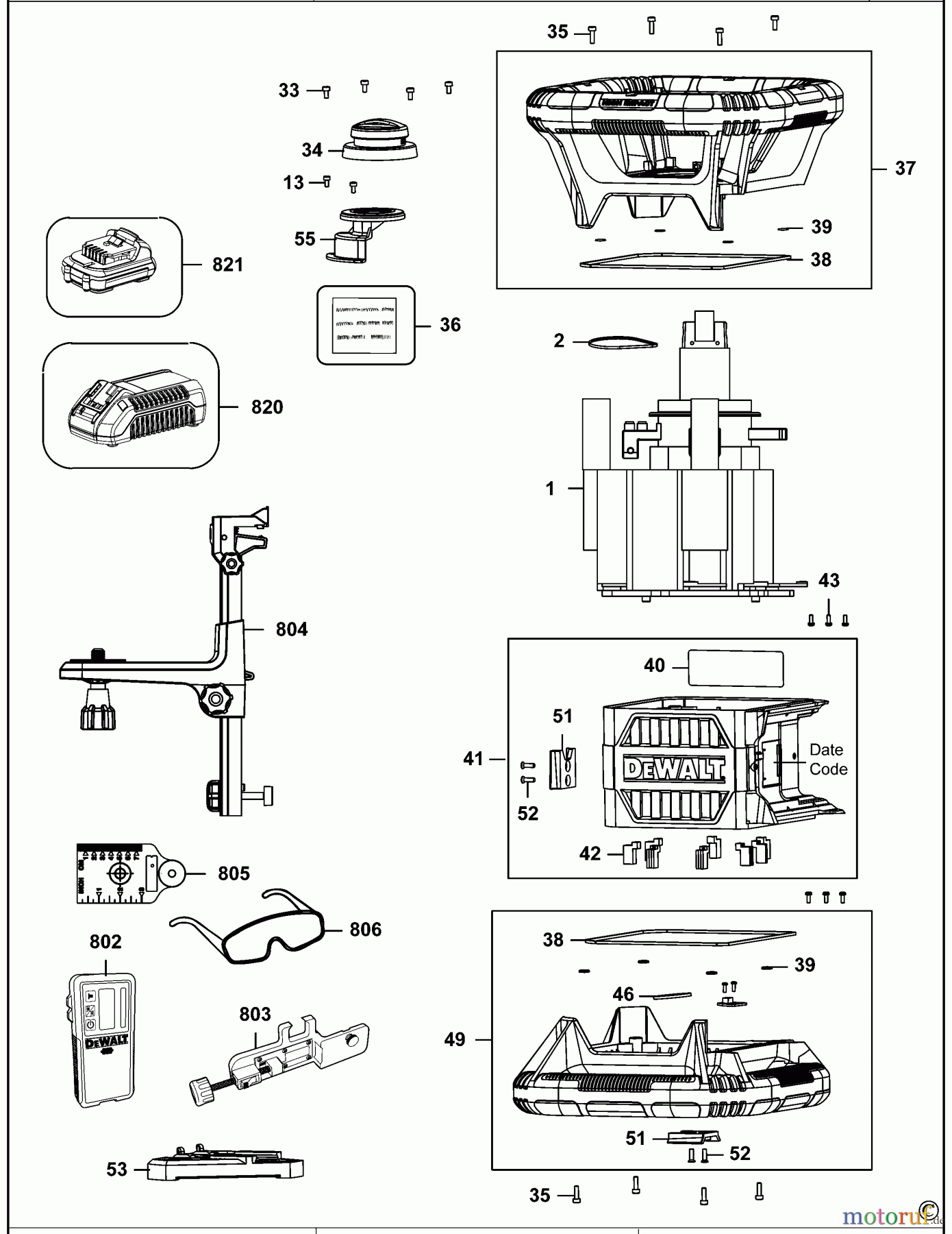 DEWALT LASERKALIBRIERUNG ROTATIONSLASER DCE074NR Seite 1