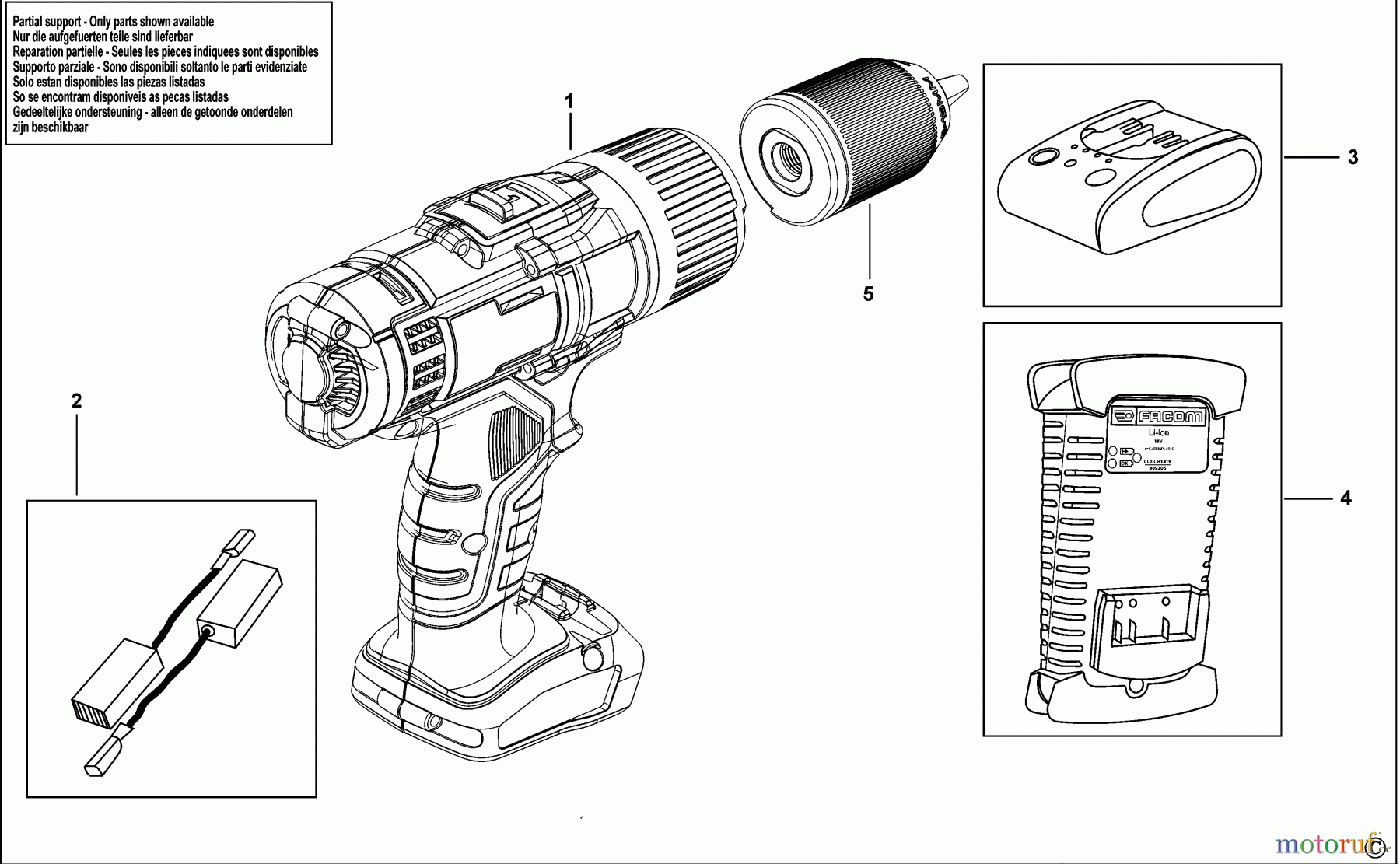  FACOM POWER TOOLS CORDLESS AKKU-SCHAUBENDREHER CL2.P1913 Seite 1
