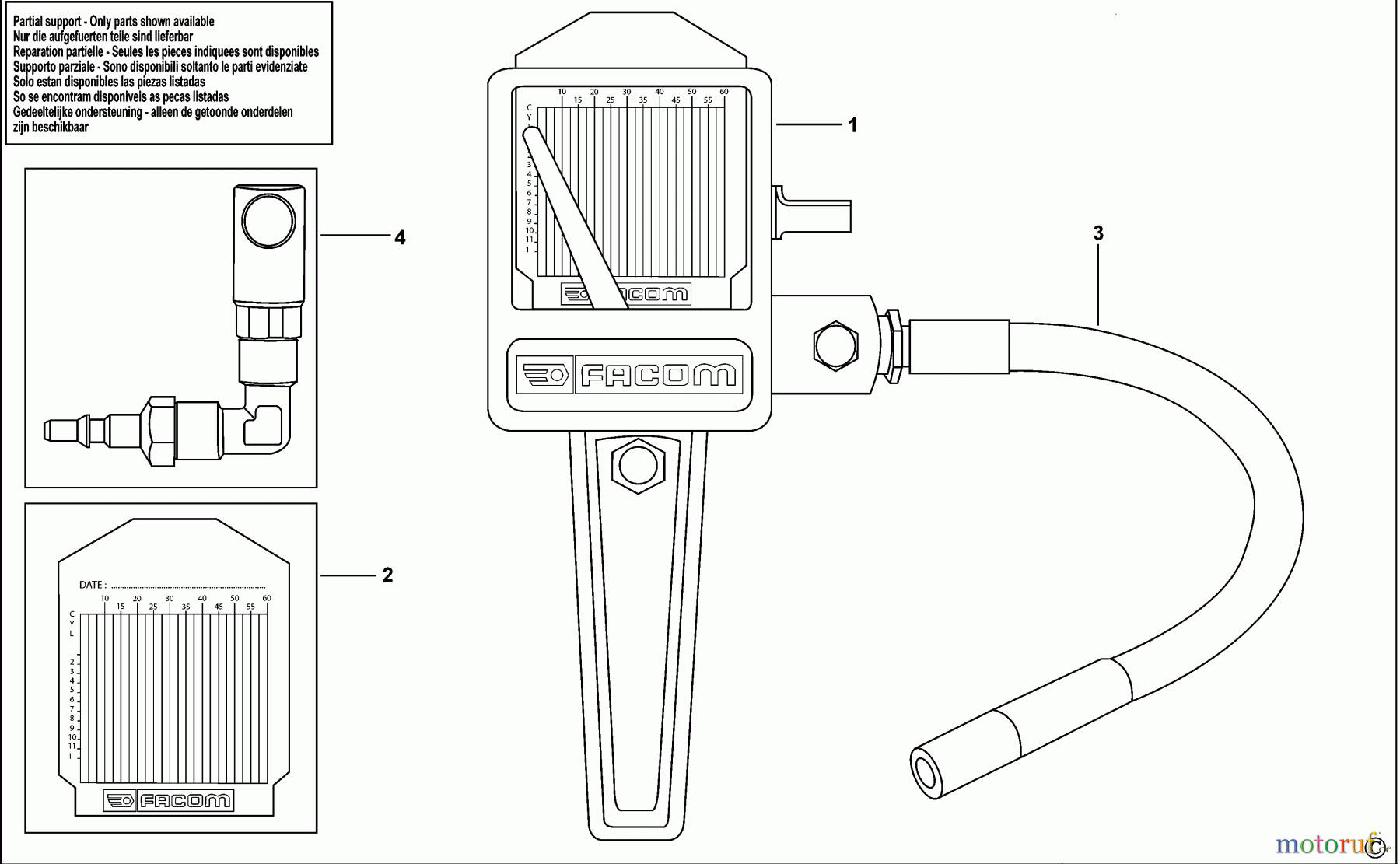 FACOM AUTOMOTIVE TOOLS KOMPRESSIONS-PRÜFGERÄT 911 Seite 1