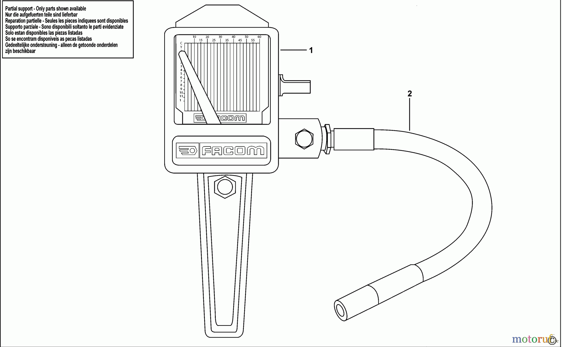  FACOM AUTOMOTIVE TOOLS KOMPRESSIONS-PRÜFGERÄT 912 Seite 1