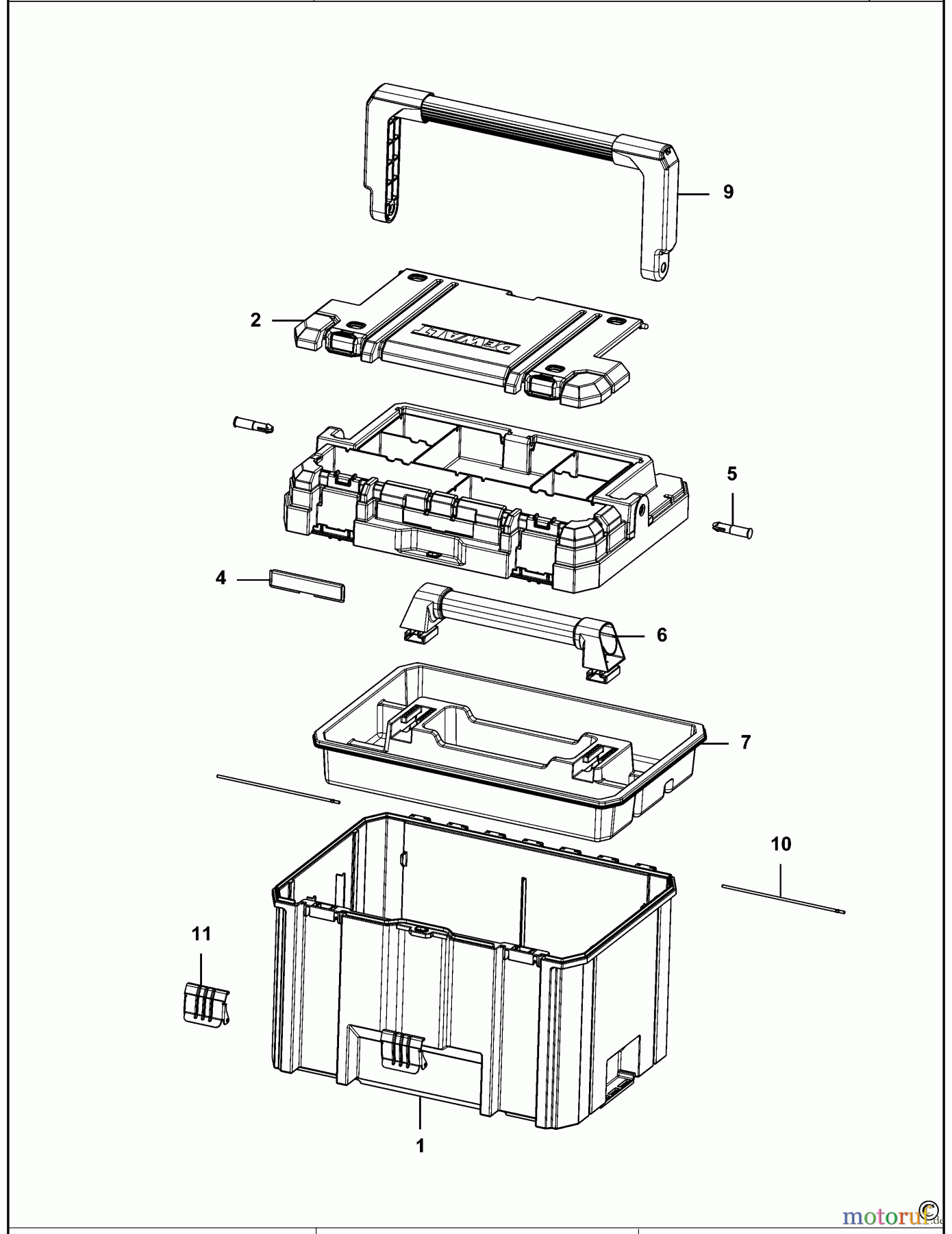 DEWALT LAGERUNG WERKZEUGBOX DWST1-75774 Seite 1