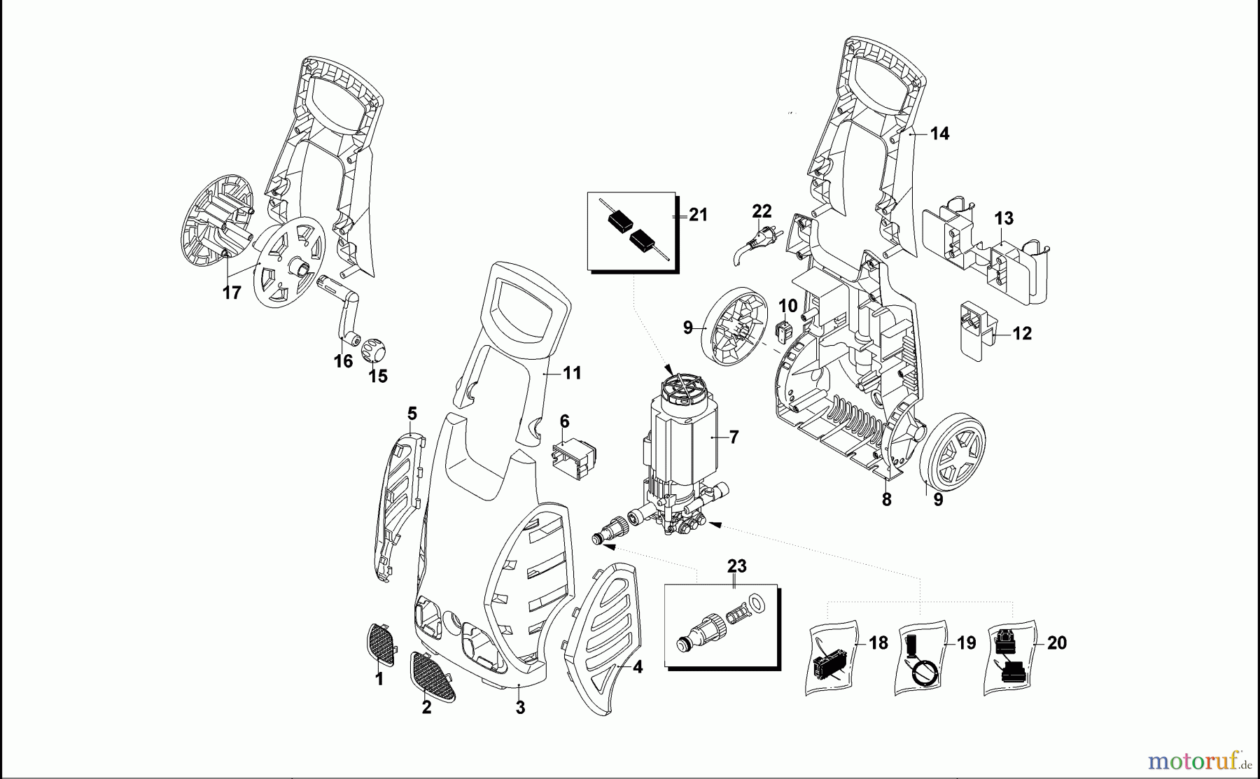 BLACK+DECKER AUSSERHALB HOCHDRUCKREINIGER, PUMPEN, KOMPRESSOREN, GENERATOREN HOCHDRUCKREINIGER PW1700SPLP Seite 1