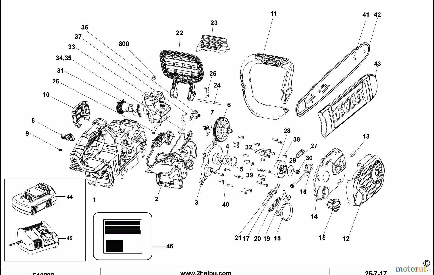  DEWALT Gartengeräte KETTENSÄGE DCM565 Seite 1