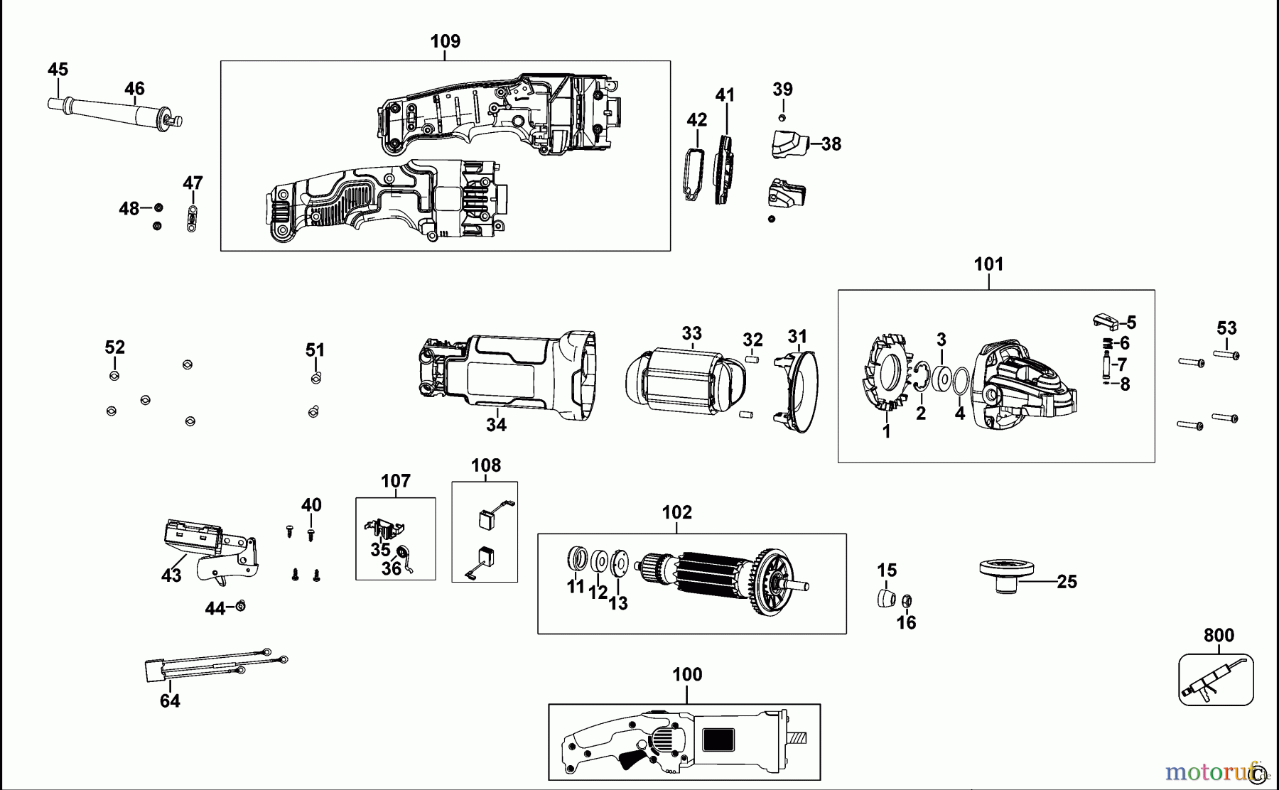OEM Black und Decker Divers MOTORPAKET ALLSAW Seite 1