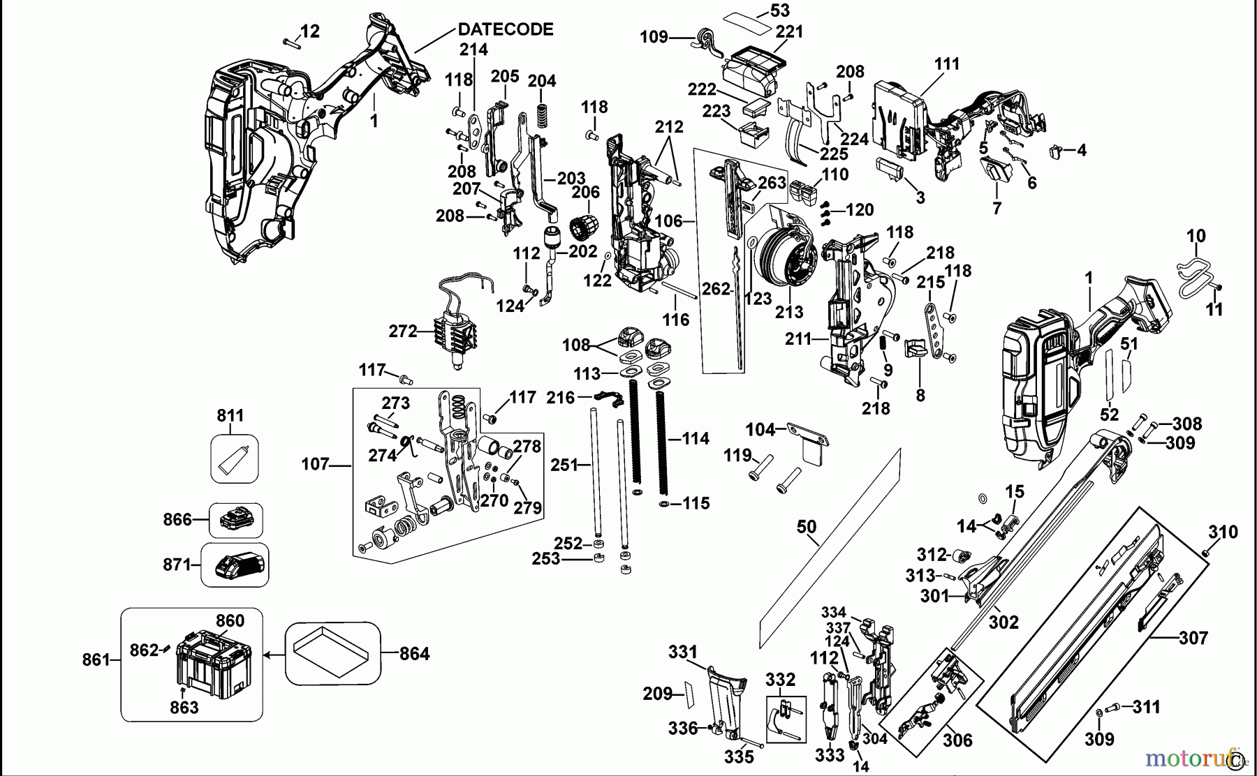  DEWALT HOLZARBEITEN  NAGLER STAUCHKOPF-NAGLER DCN650 Seite 1