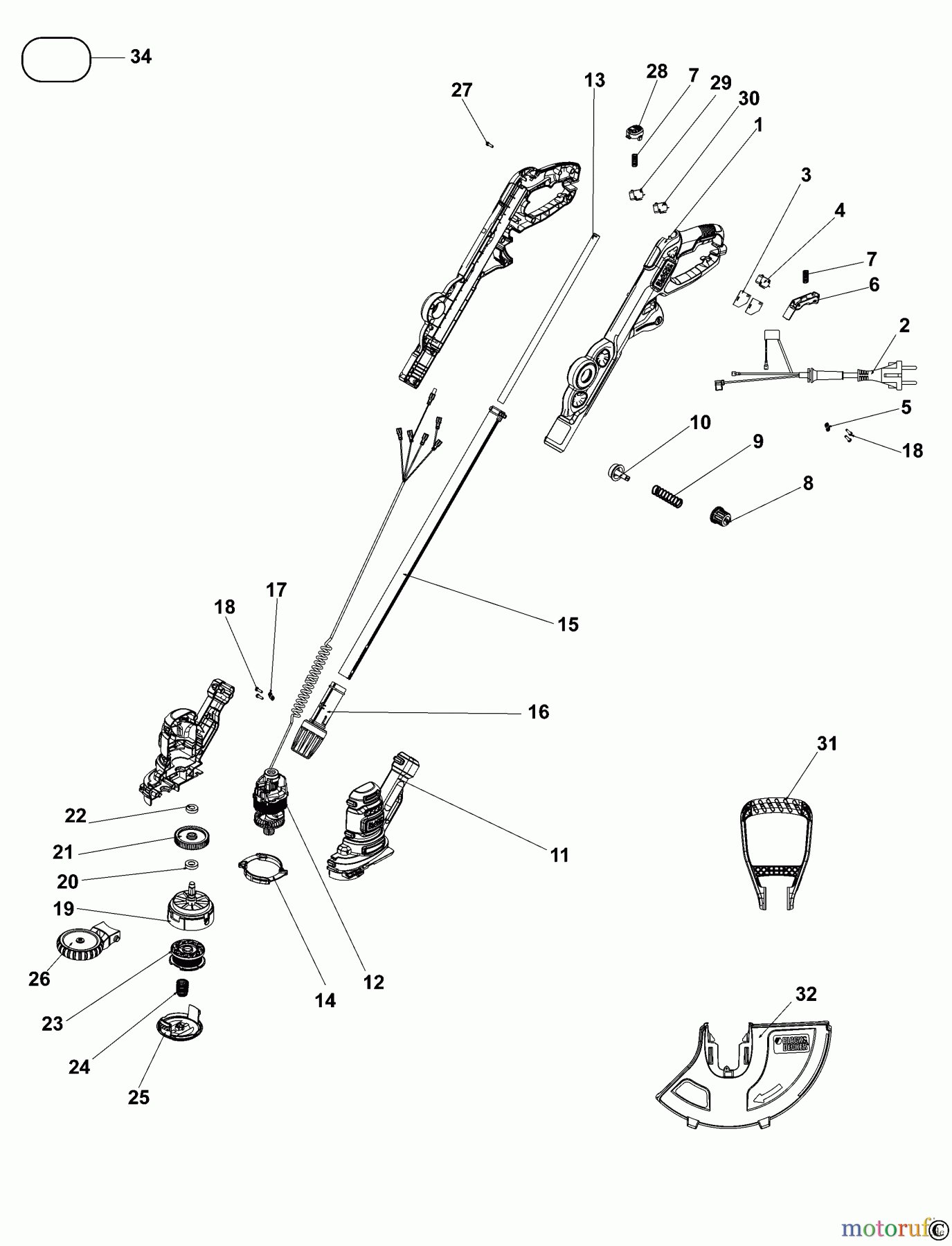 BLACK+DECKER AUSSERHALB HECKENSCHEREN, FADENTRIMMER, SCHEREN RASENTRIMMER BESTE628 Seite 1