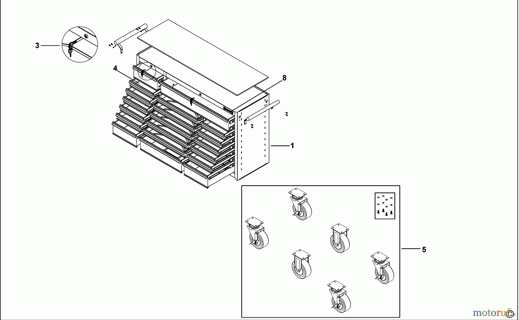 SIDCHROME STORAGE WERKSTATTWAGEN SCMT50273 Seite 1
