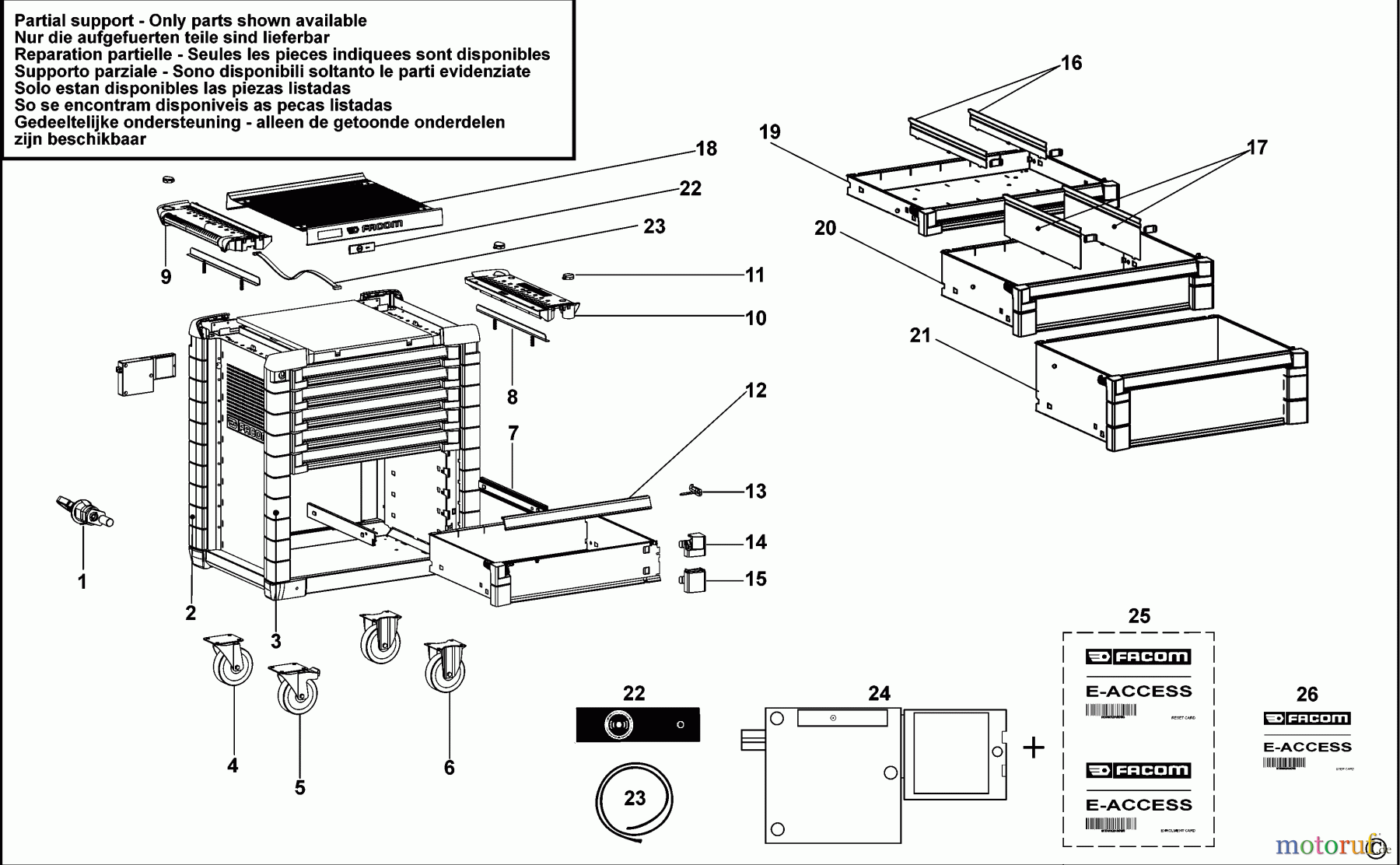 FACOM STORAGE WERKSTATTWAGEN JET.7GM3EACC Seite 1