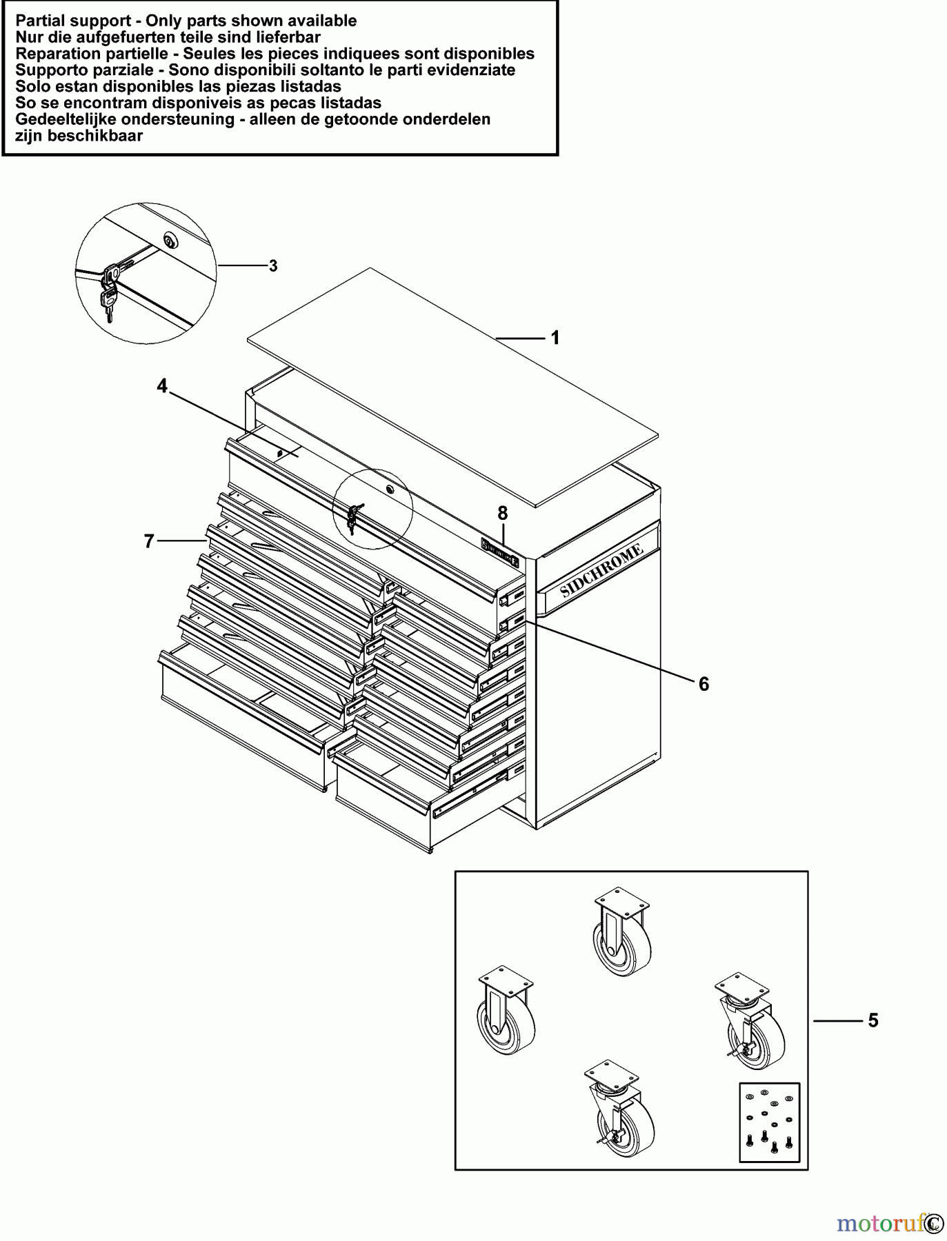  SIDCHROME STORAGE WERKSTATTWAGEN SCMT50243 Seite 1