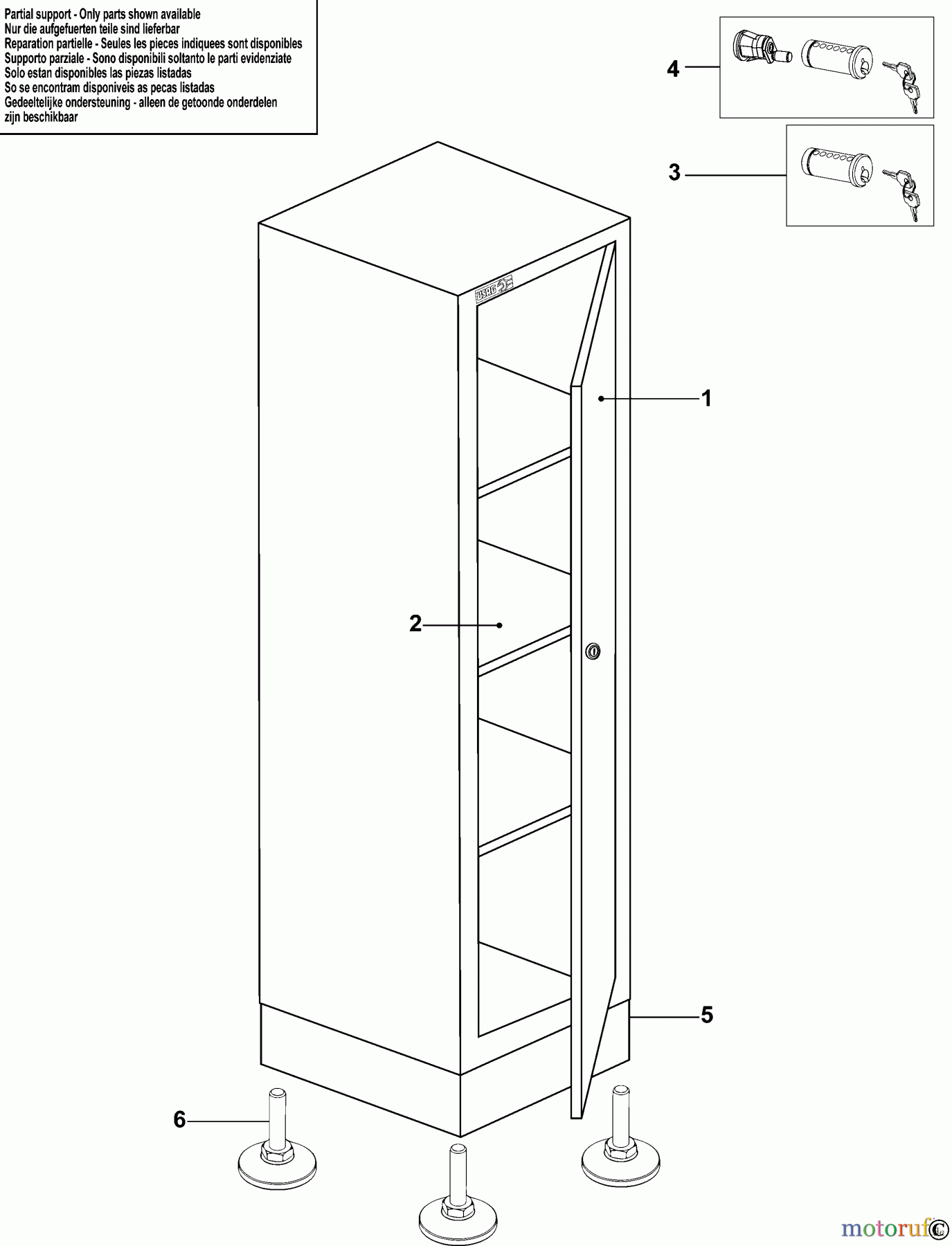  USAG STORAGE JET LINE SHELVING CABINET 5010 C1 Seite 1