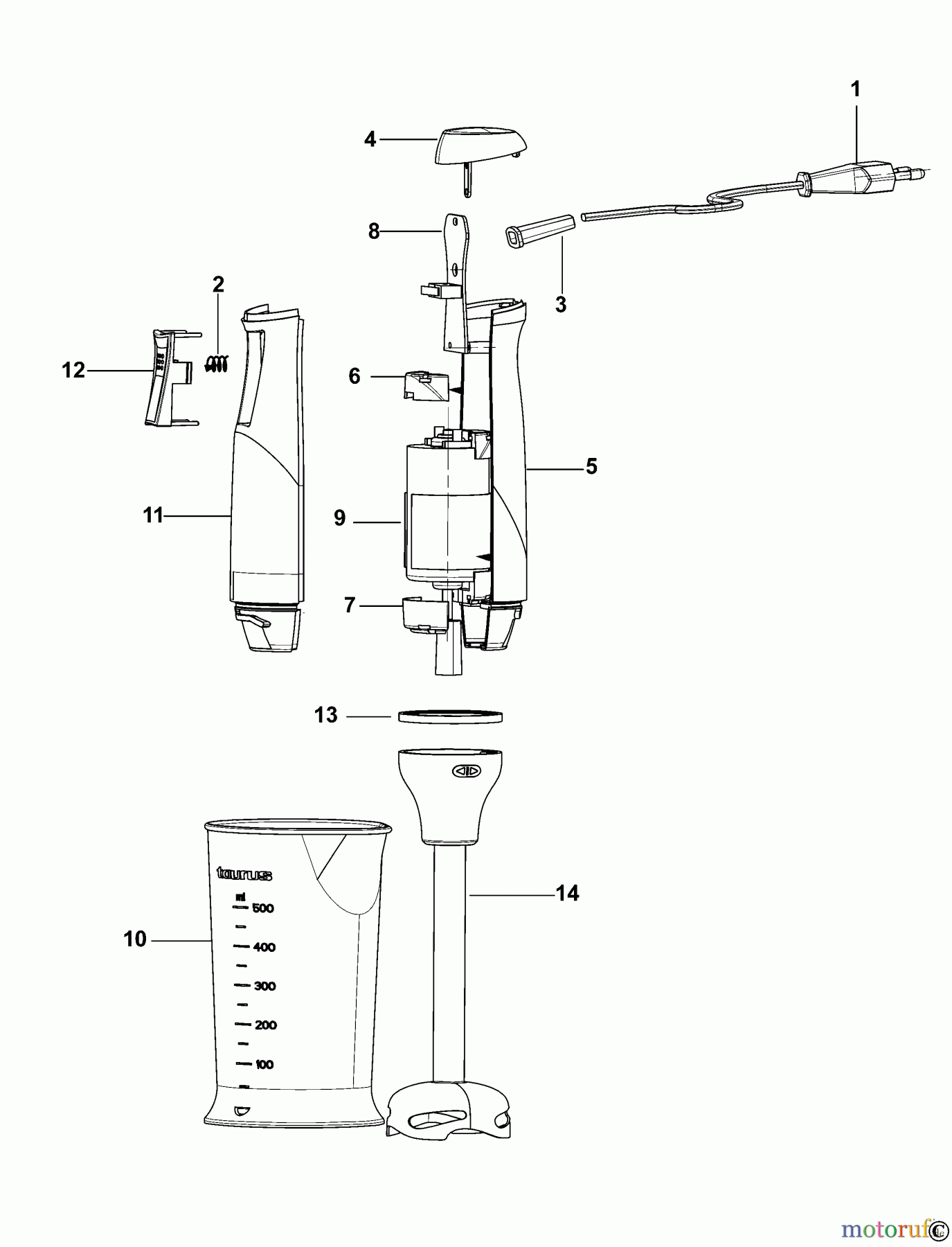BLACK+DECKER HAUSHALT LEBENSMITTELZUBEREITUNG MIXER BXHB500E Seite 1