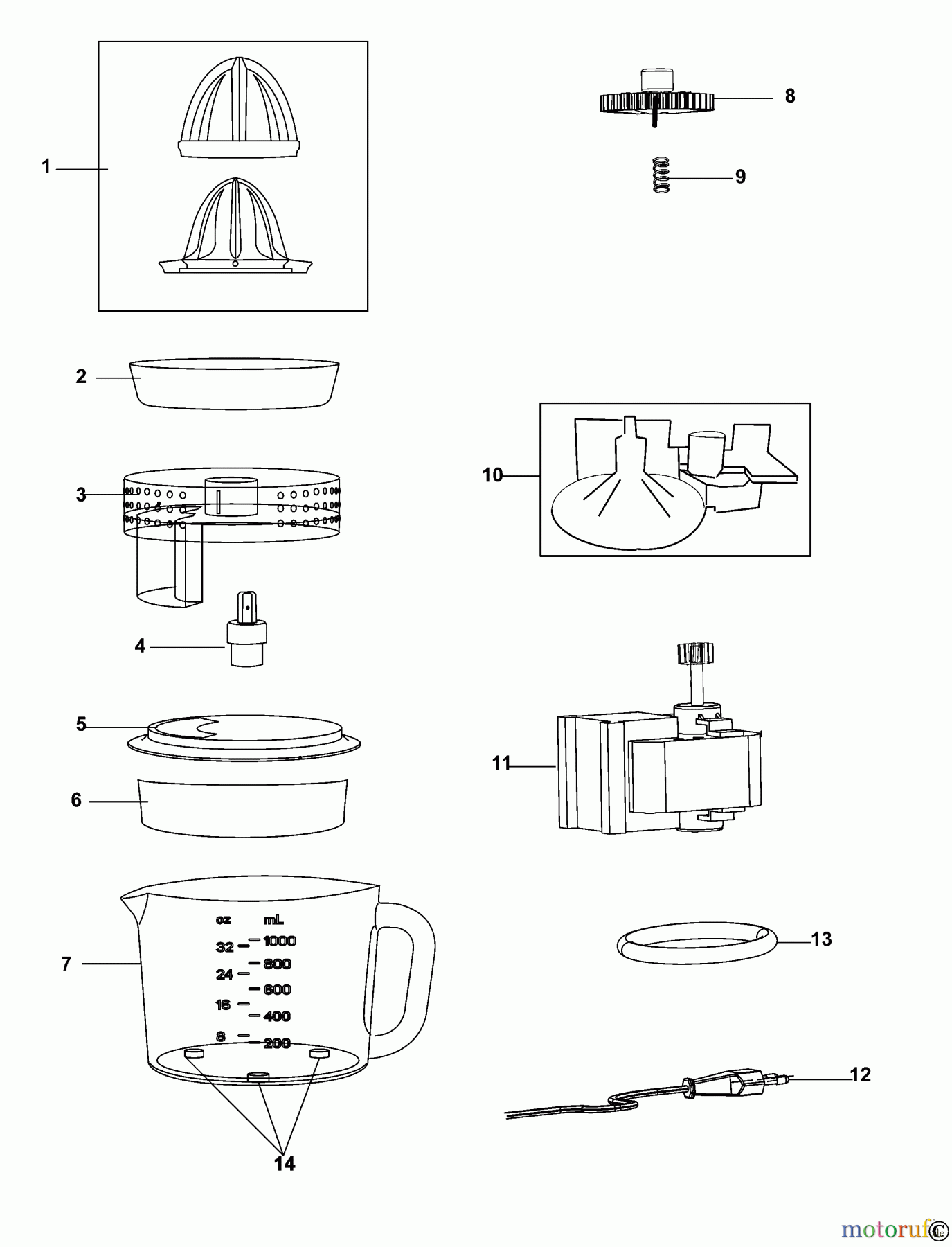 BLACK+DECKER HAUSHALT LEBENSMITTELZUBEREITUNG ENTSAFTER BXCJ30E Seite 1