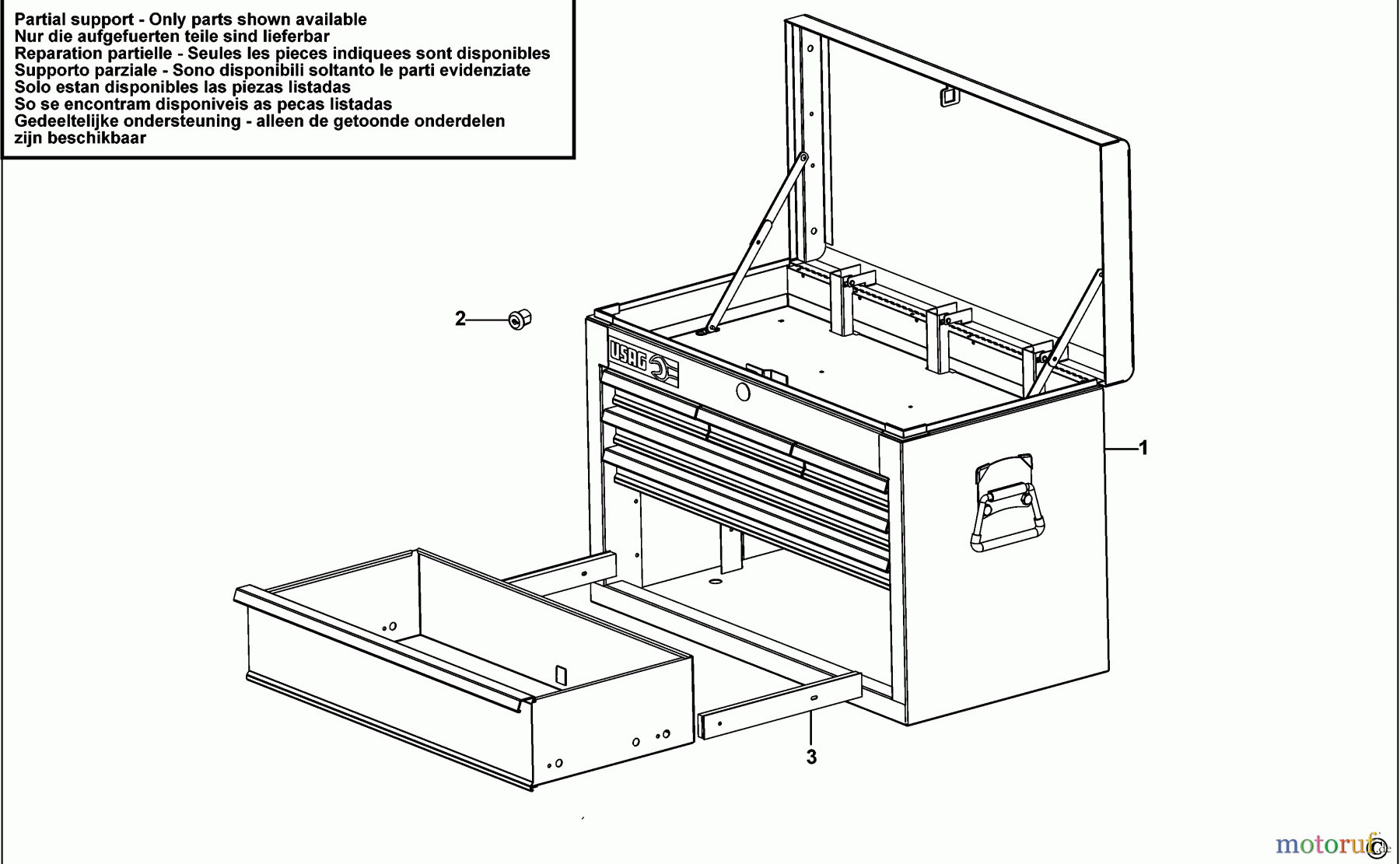 USAG STORAGE WORKCENTRES SCHUBLADENSCHRANK 531 C Seite 1