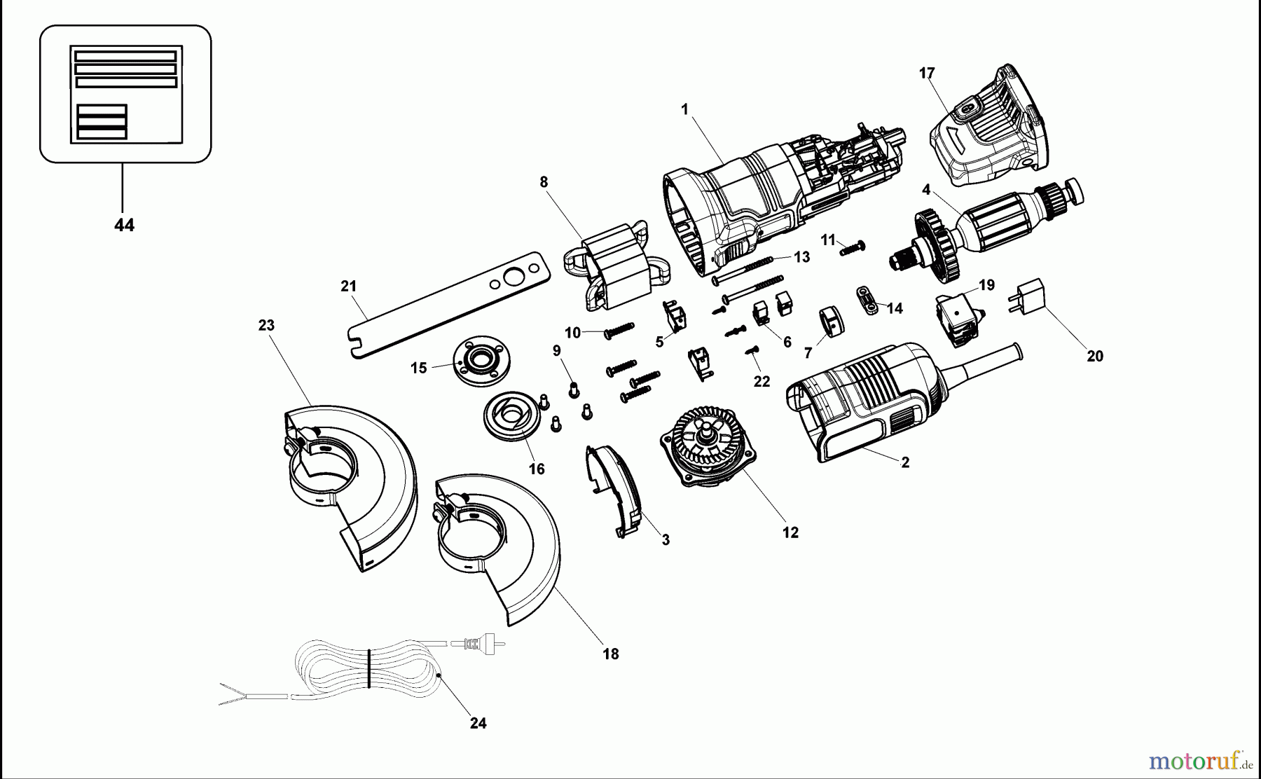 BLACK+DECKER INNENAUSSTATTUNG SCHLEIFER UND POLIERER WINKELSCHLEIFER BDAG710 Seite 1