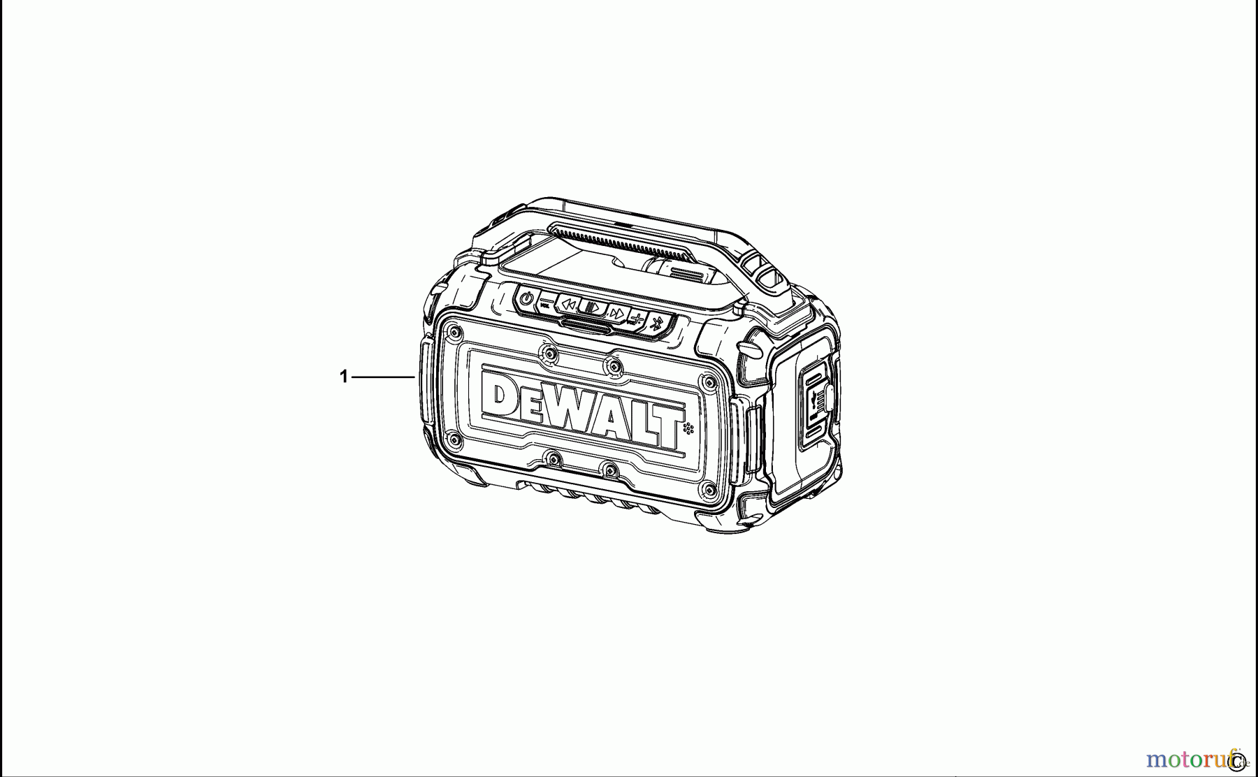  DEWALT ANBAUTEILE & ZUBEHÖR SITE RADIOS LAUTSPRECHER DCR011 Seite 1