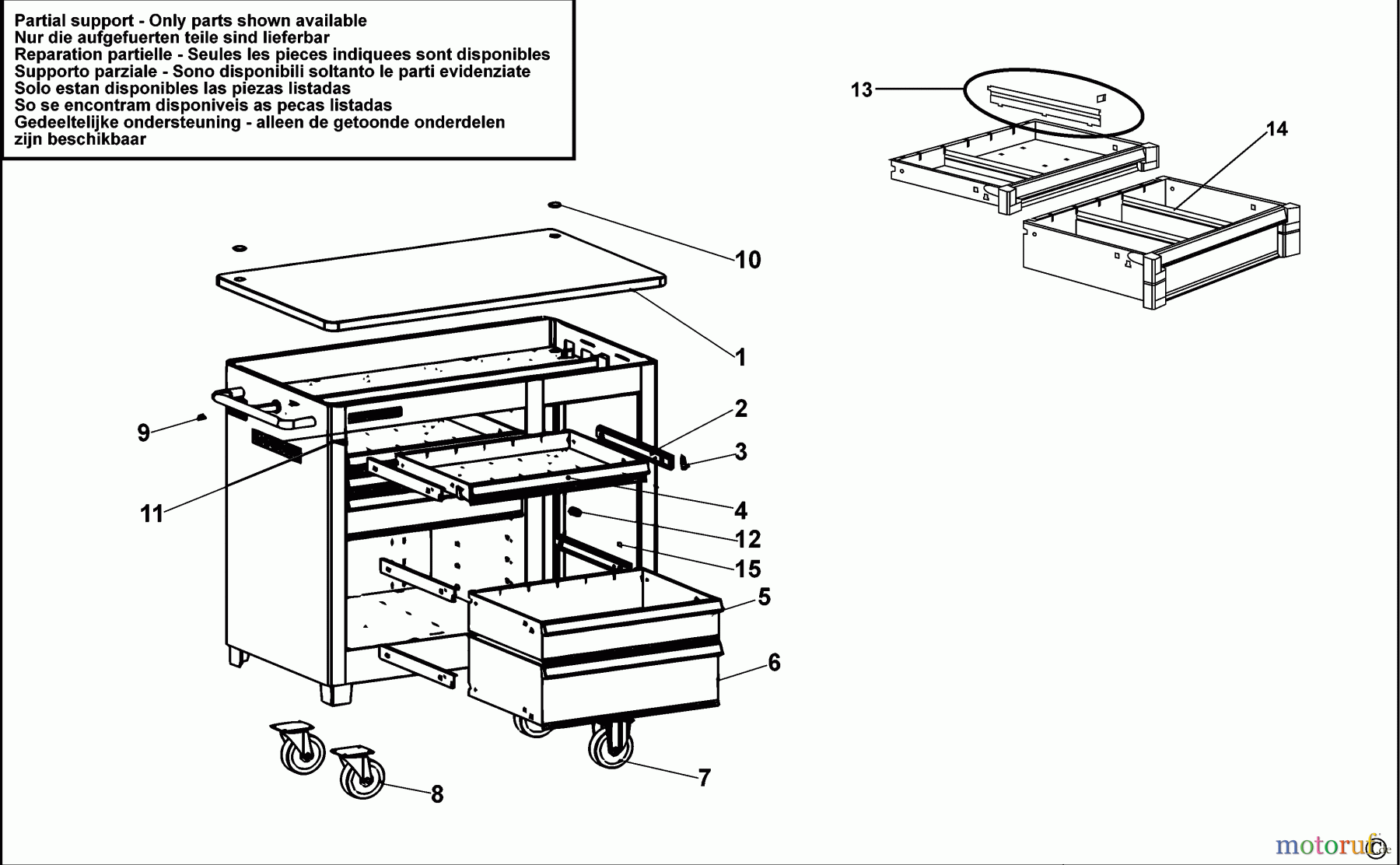 USAG STORAGE WORKCENTRES WERKSTATTWAGEN 514 B6V Seite 1