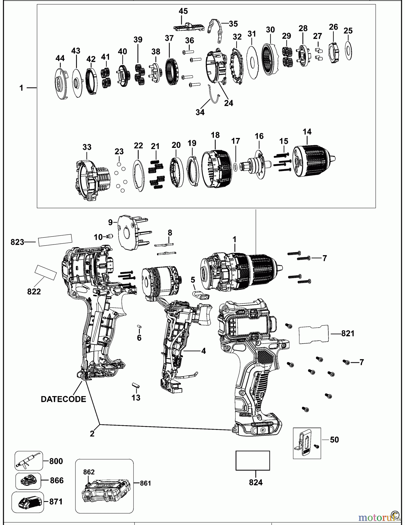 DEWALT AKKUBOHRER CDLS DRILLS 12V AKKU-BOHRMASCHINE DCD701D2 Seite 1