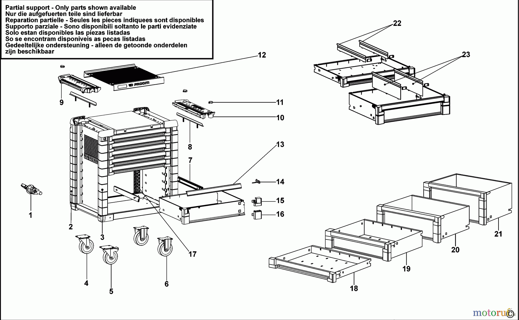 FACOM STORAGE WERKSTATTWAGEN JET.8GM3 Seite 1