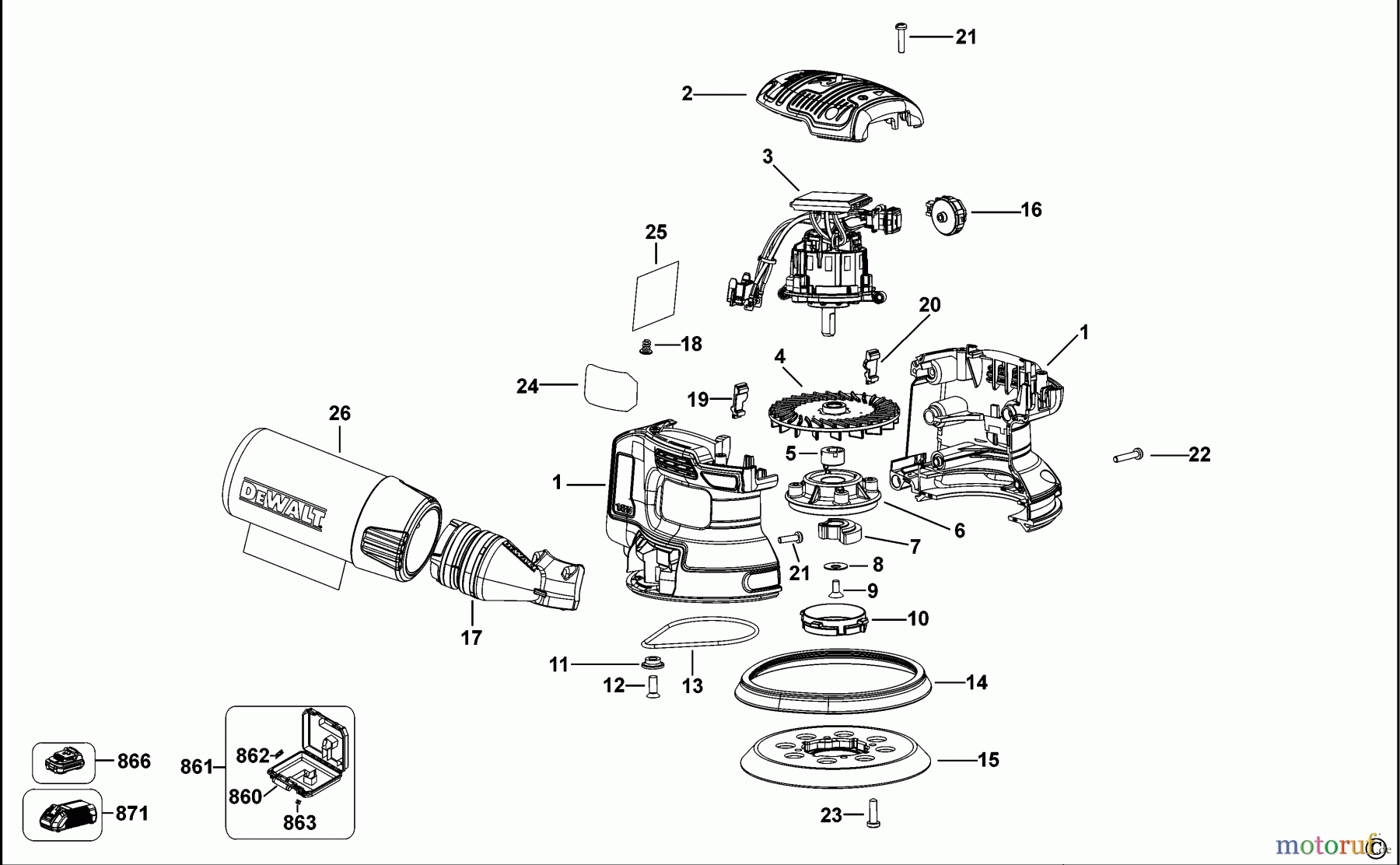 DEWALT HOLZARBEITEN EXZENTERSCHLEIFER EKZENT.SCHLEIFER DCW210 Seite 1