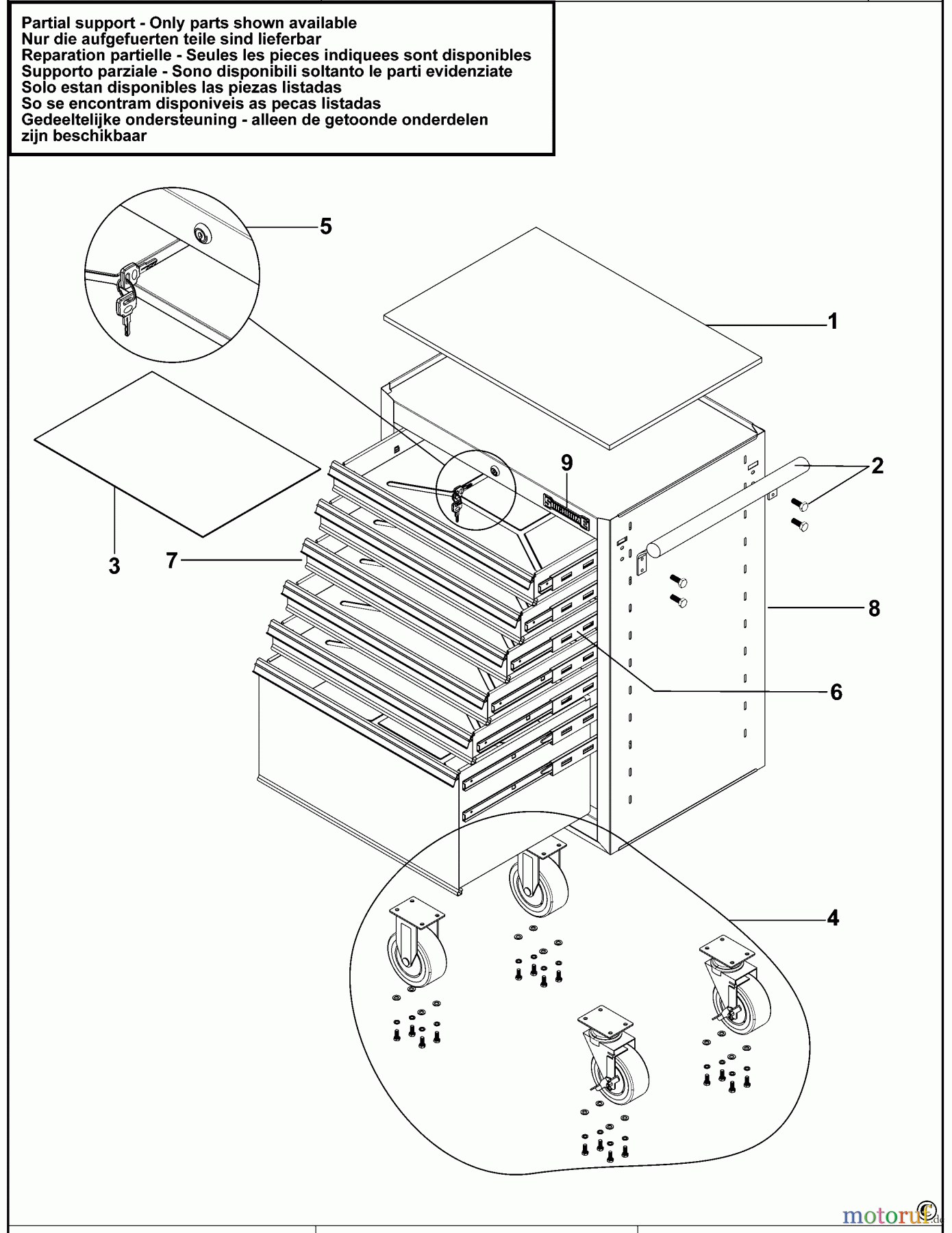 SIDCHROME STORAGE WERKSTATTWAGEN SCMT50206ST Seite 1