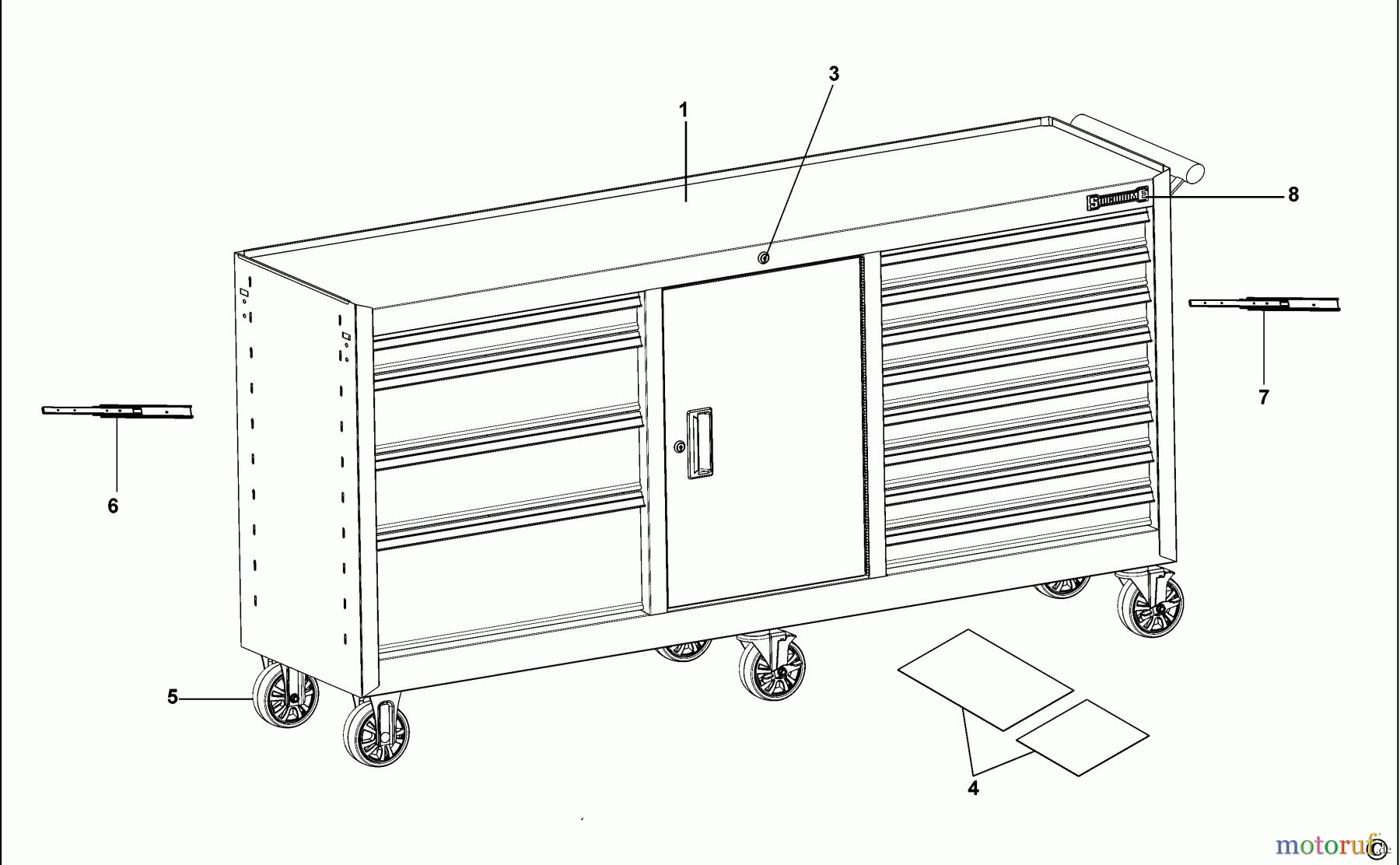 SIDCHROME STORAGE WERKSTATTWAGEN SCMT50280 Seite 1