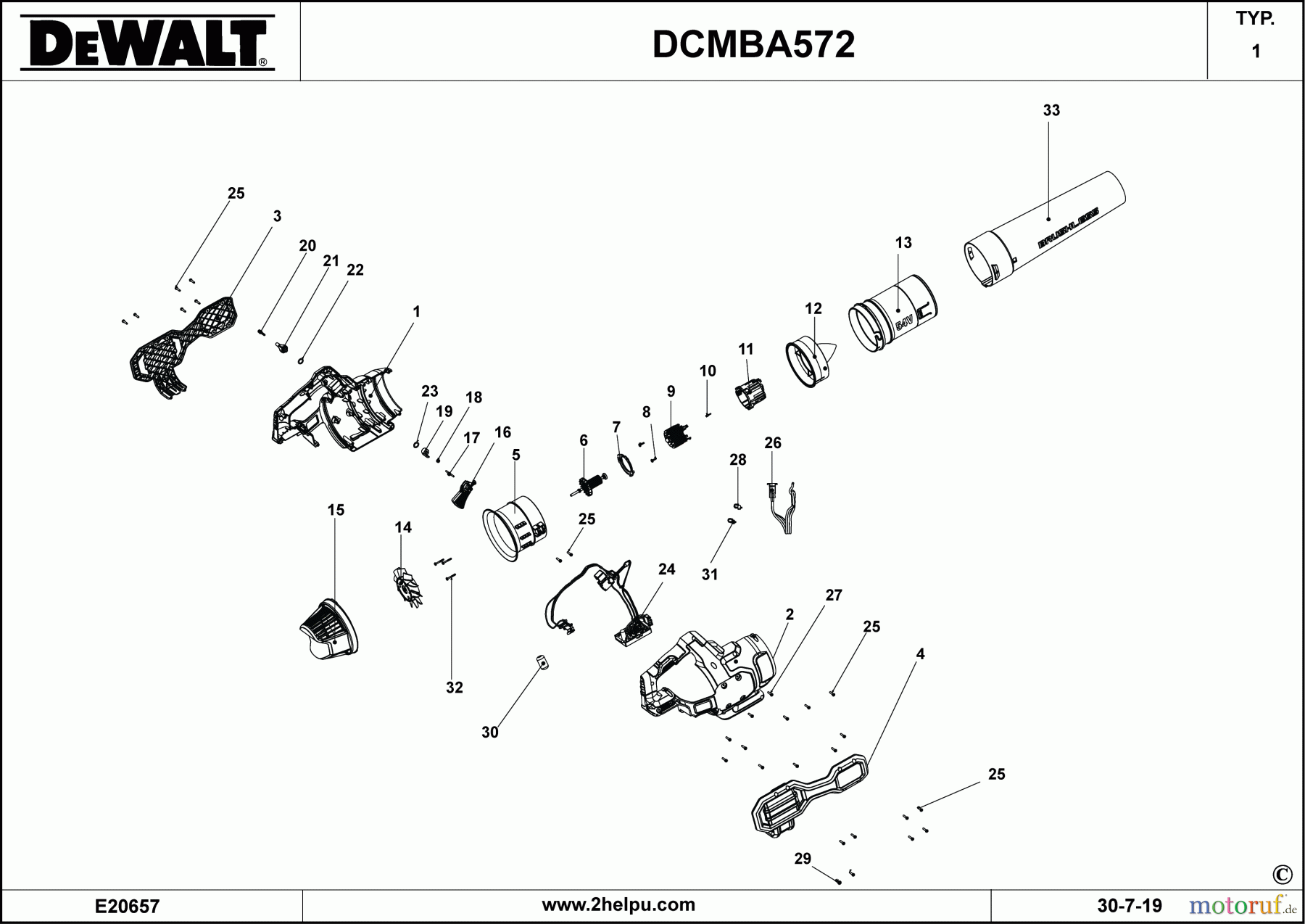  DEWALT Gartengeräte GEBLÄSE DCMBA572 Seite 1