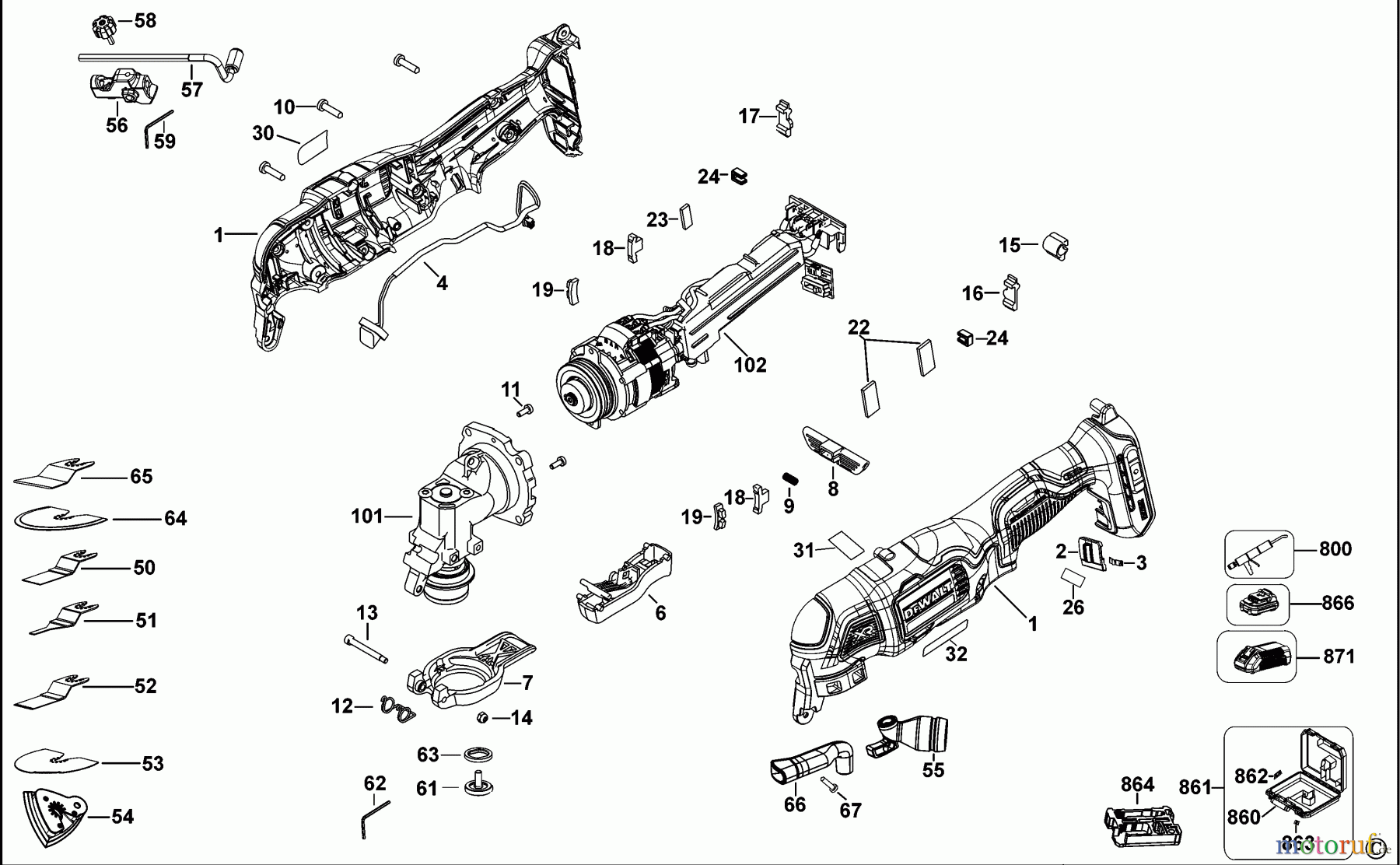  DEWALT SCHNURLOS-SONSTIGES MULTITOOL DCS356P1 Seite 1