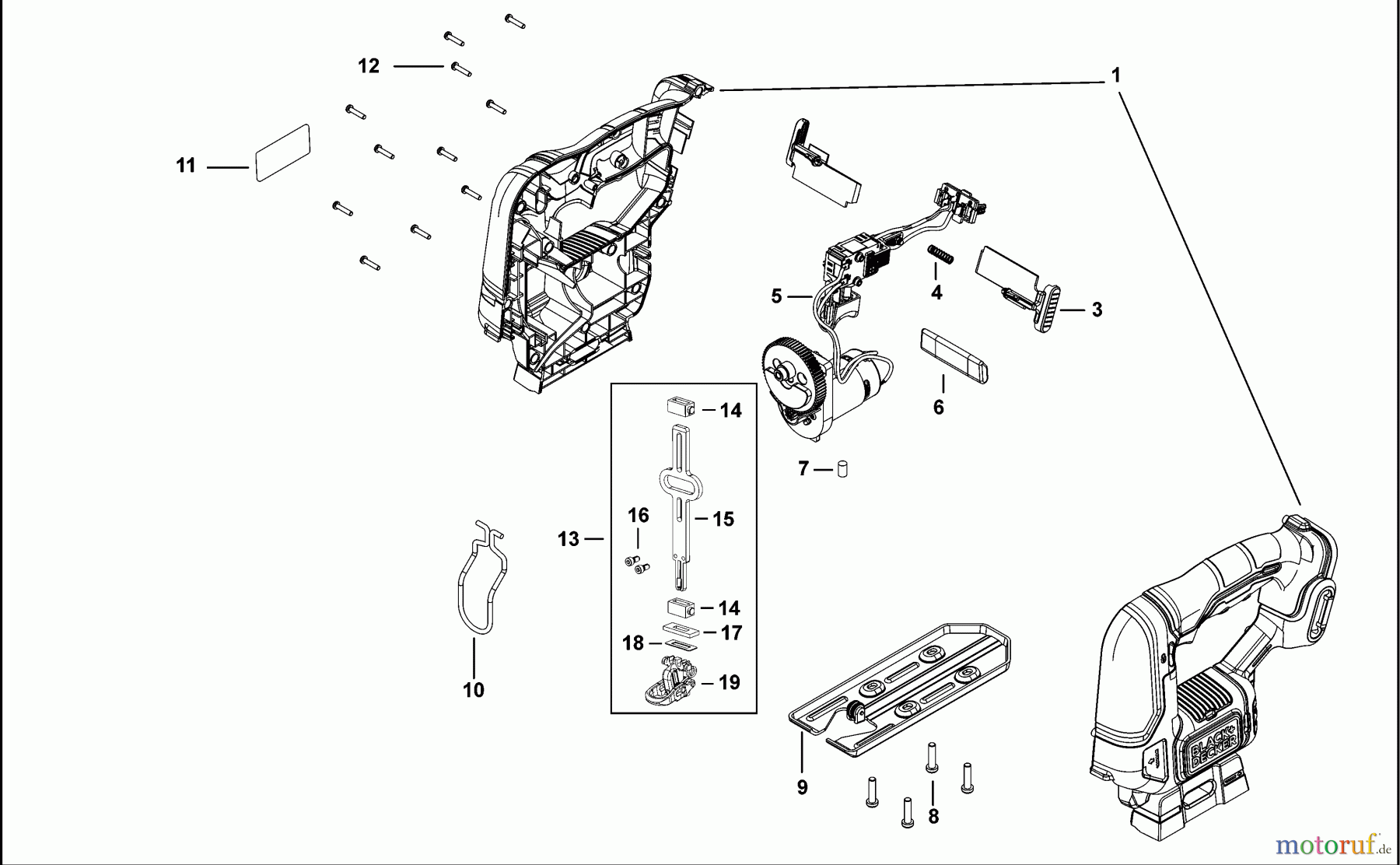  BLACK+DECKER INNENAUSSTATTUNG SÄGE STICHSÄGE BDJ12 Seite 1