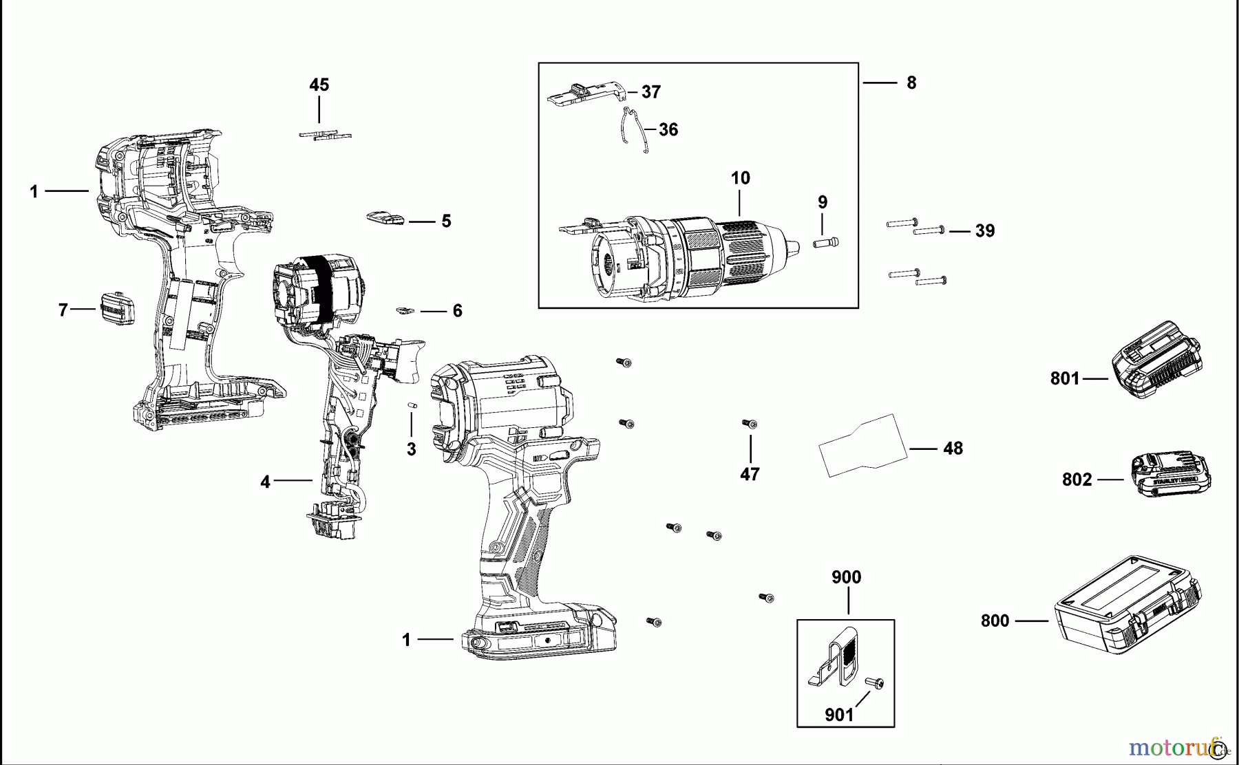  STANLEY CORDLESS DRILLS CDLS DRILLS 18V BOHRHAMMER SFMCD715D1A Seite 1