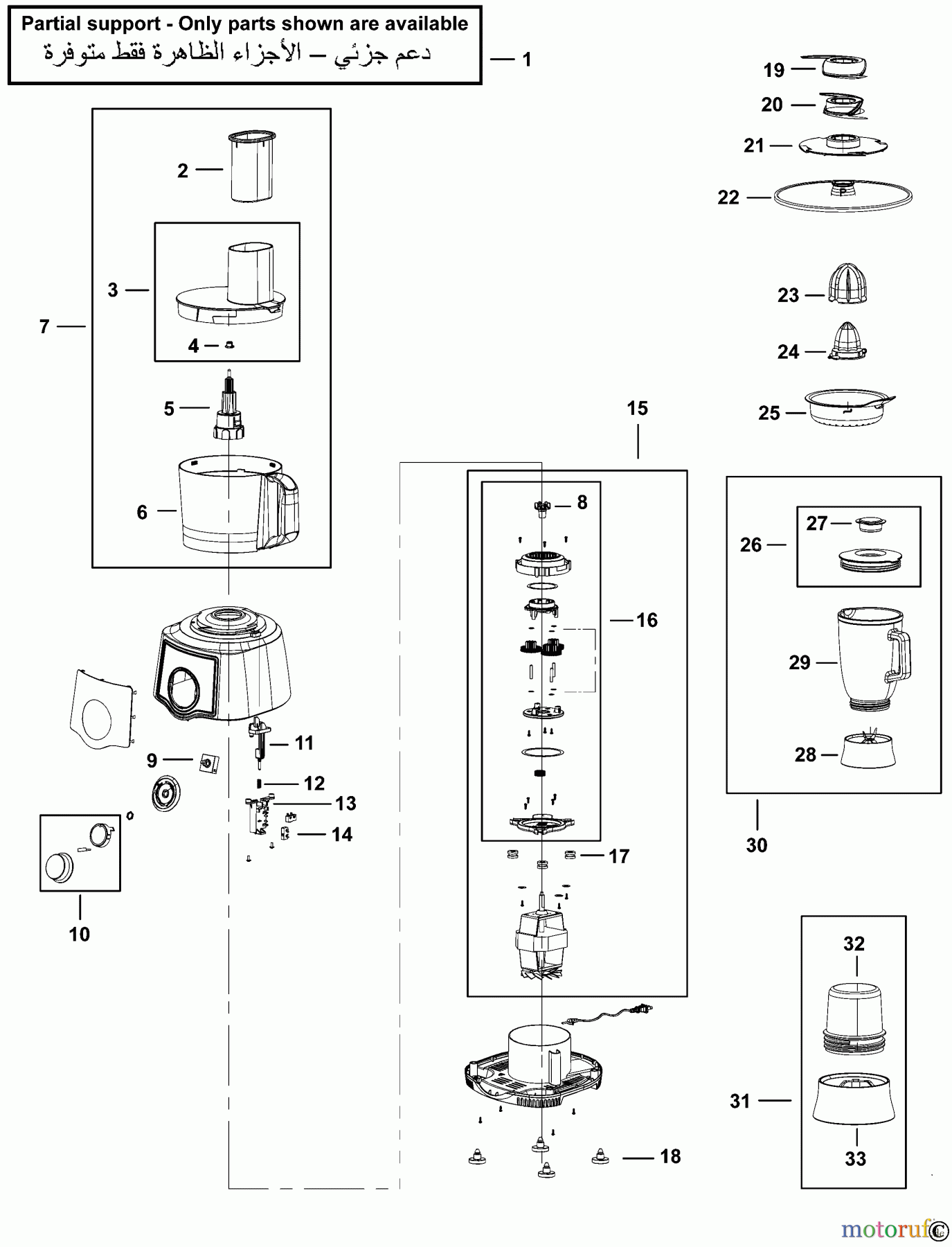 BLACK+DECKER HAUSHALT LEBENSMITTELZUBEREITUNG KÜCHENMASCHINE FX650 Seite 1