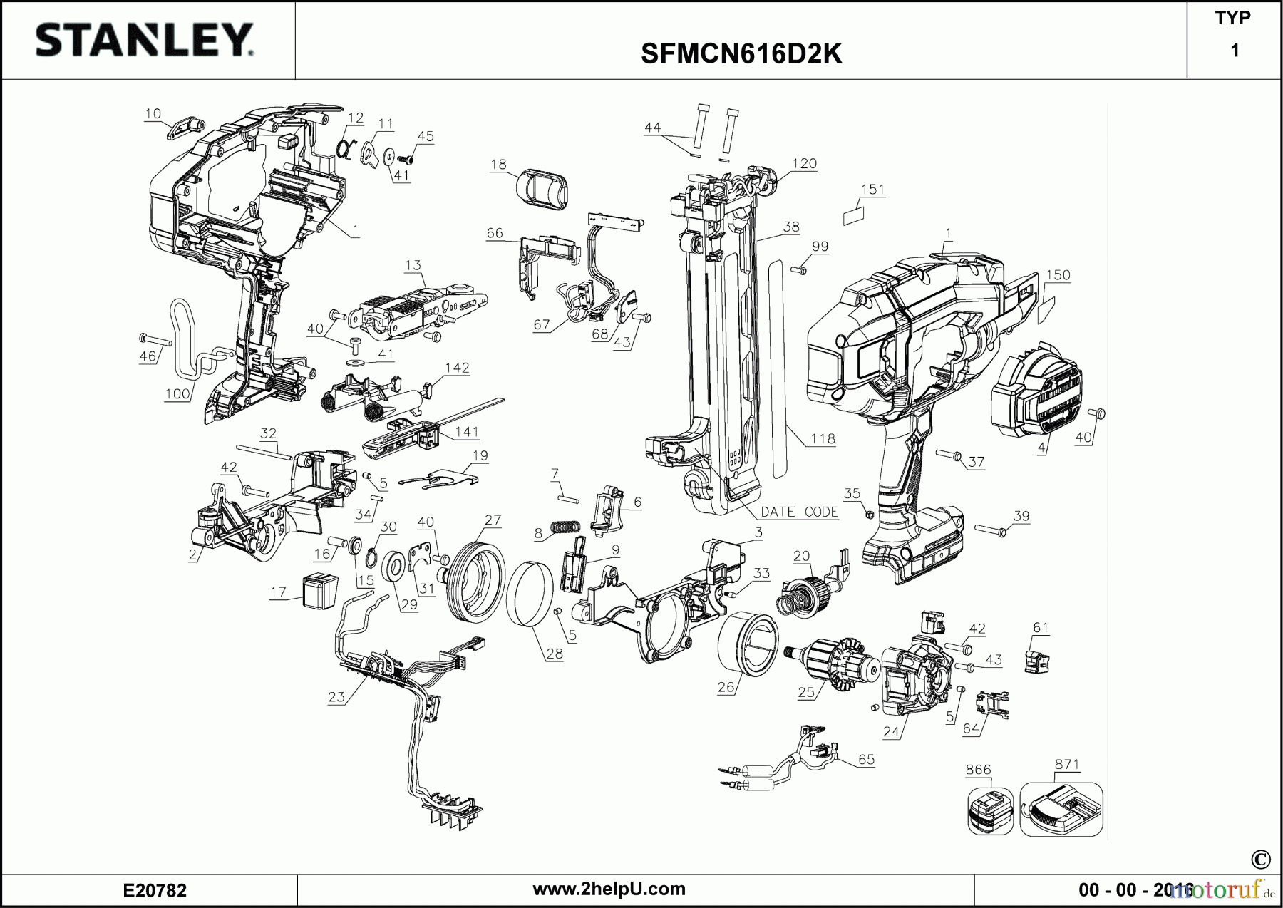  STANLEY CORDLESS-OTHER NAGLER SFMCN616 Seite 1
