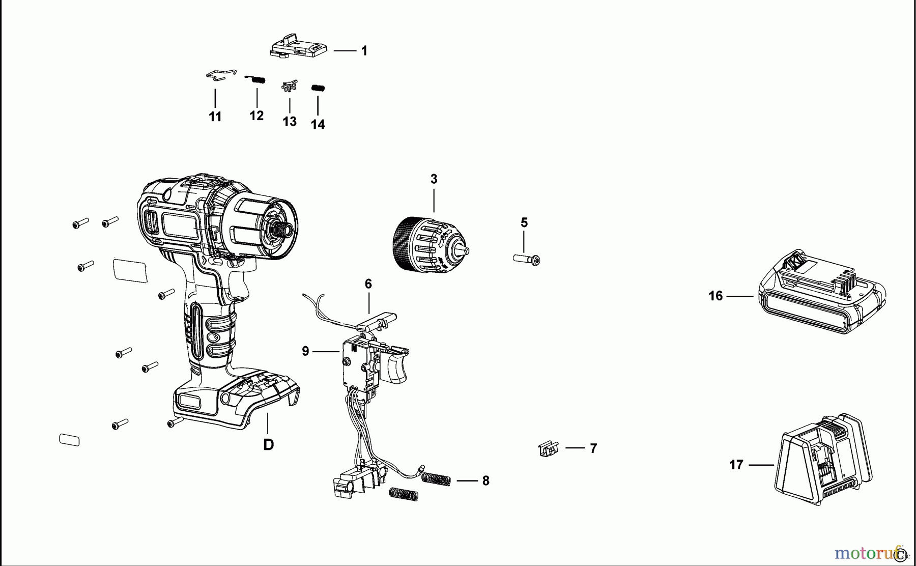 BLACK+DECKER INNENAUSSTATTUNG BOHRER BOHRER BDKH18 Seite 1
