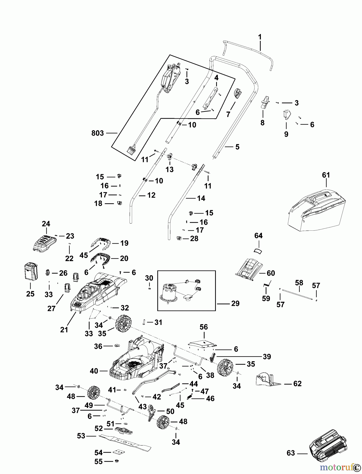  BLACK+DECKER AUSSERHALB RASENMÄHER, SCHNEEFRÄSEN RASENMAHER BCMW3318 Seite 1